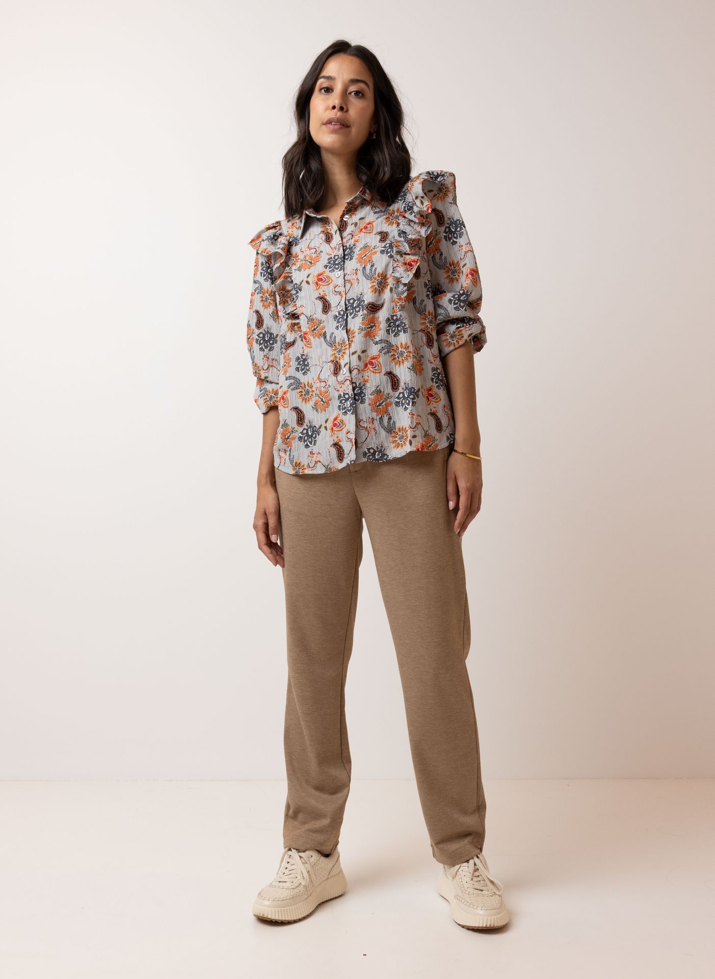 Norah Bruine pantalon camel 215083-271