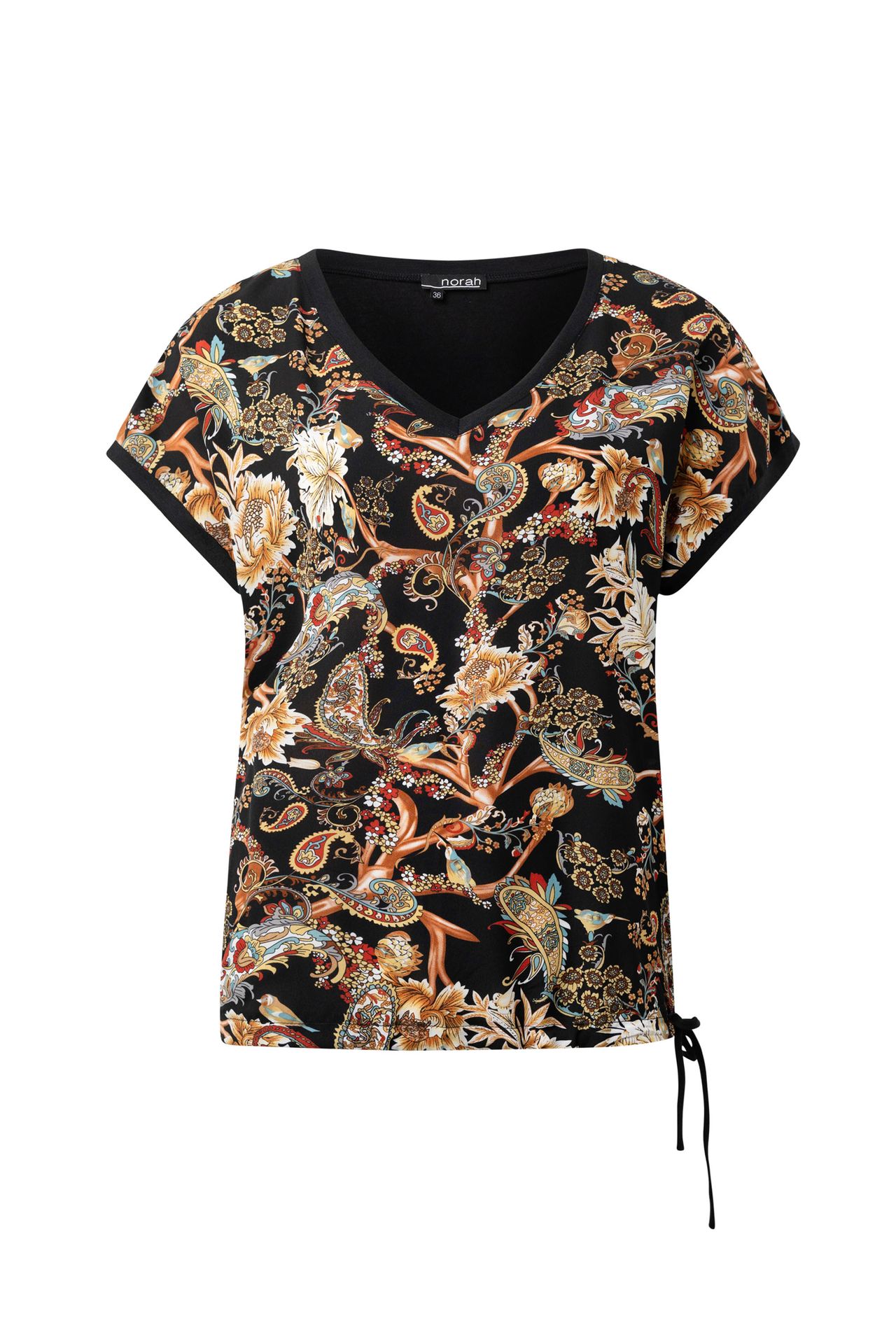 Norah Zwart shirt black multicolor 215090-020