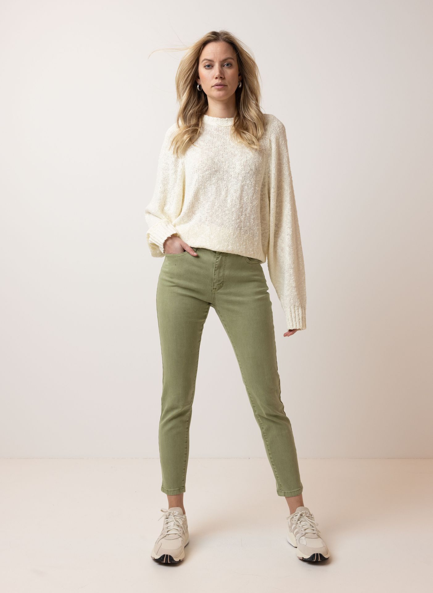 Norah Groene denim moss green 215091-577