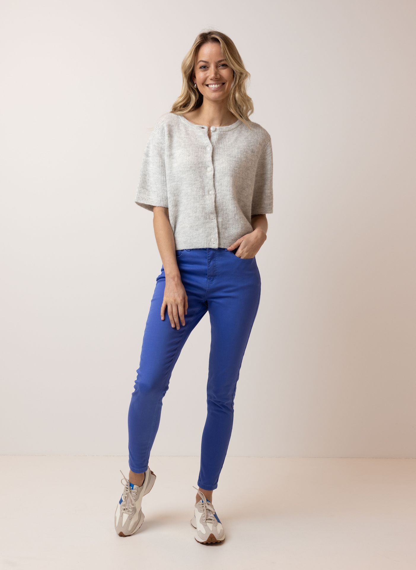 Blauwe skinny jeans