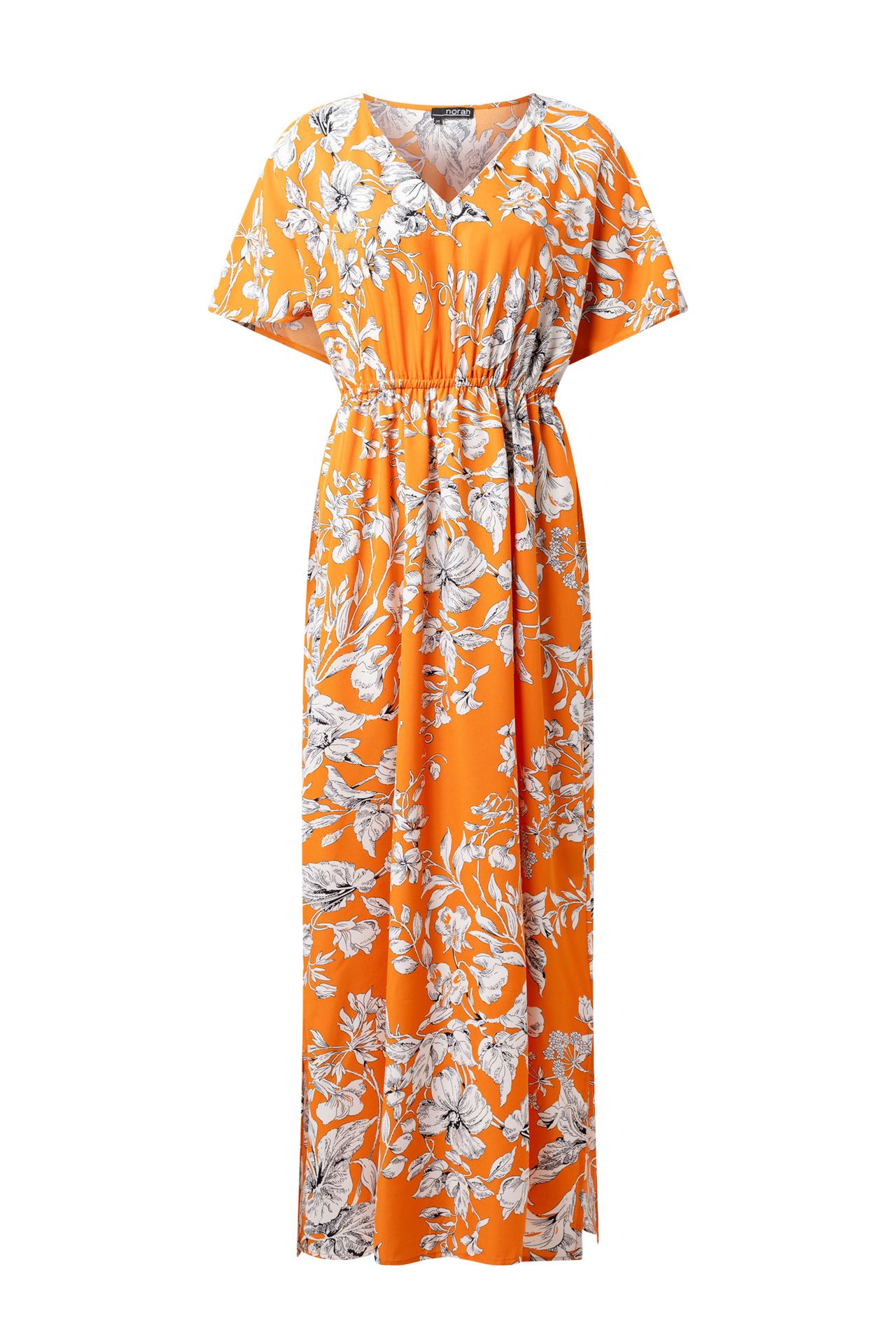 Norah Oranje maxi jurk orange multicolor 215114-720