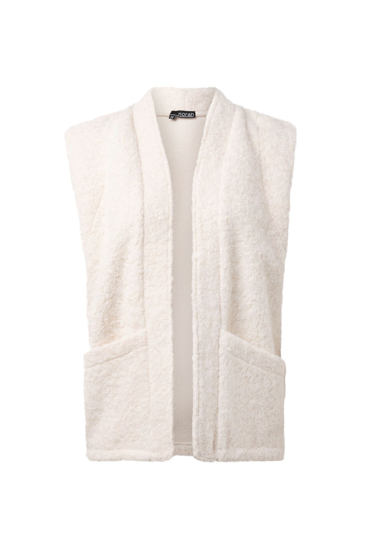 Norah Bouclé gilet off-white 215123-101