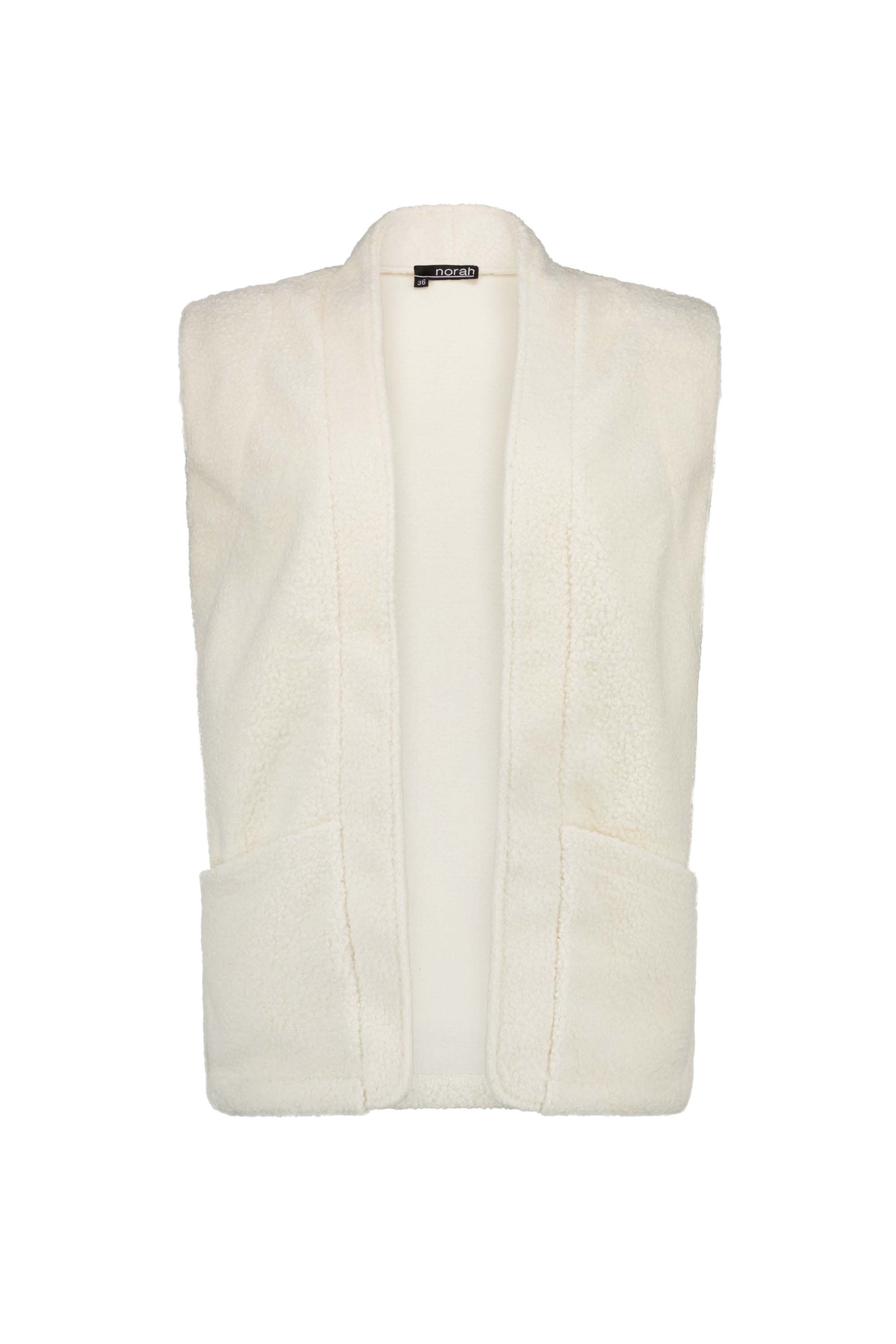 Norah Off-white bouclé gilet off-white 215123-101