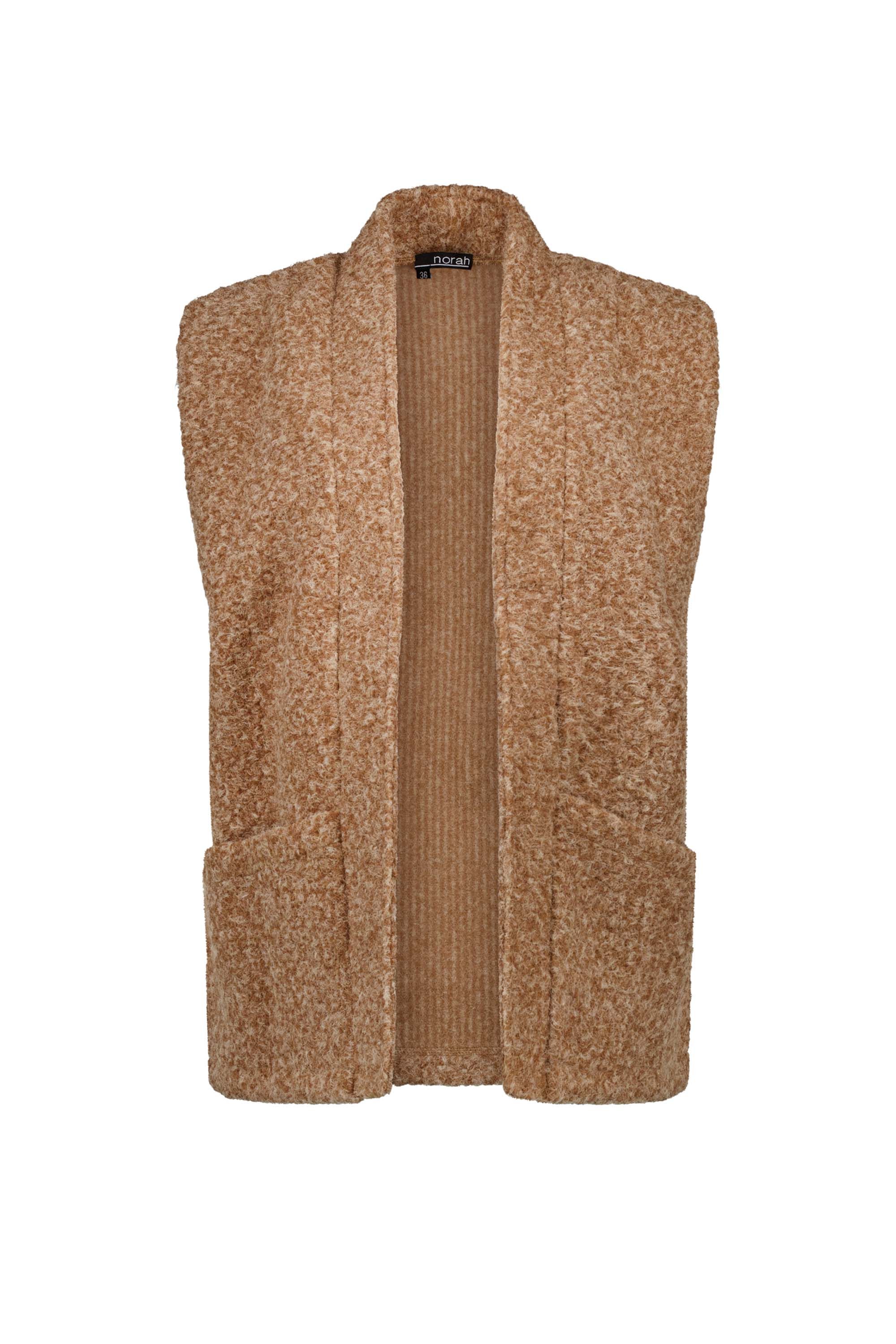 Norah Bruin bouclé gilet brown 215123-200