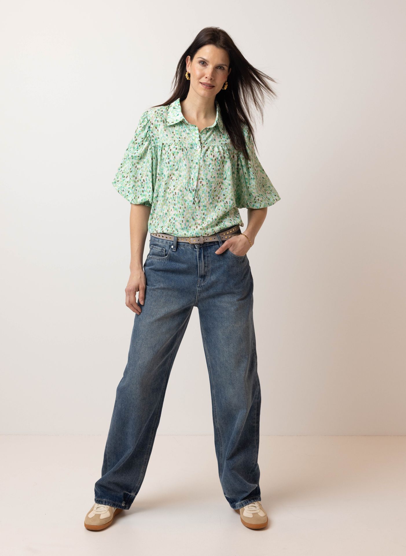 Norah Groene blouse green multicolor 215132-520