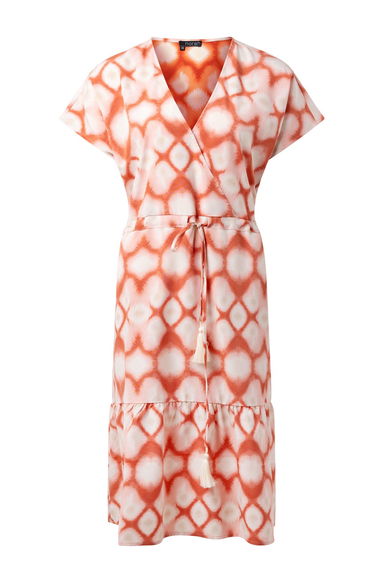 Norah Meerkleurige midi jurk red multicolor 215139-620