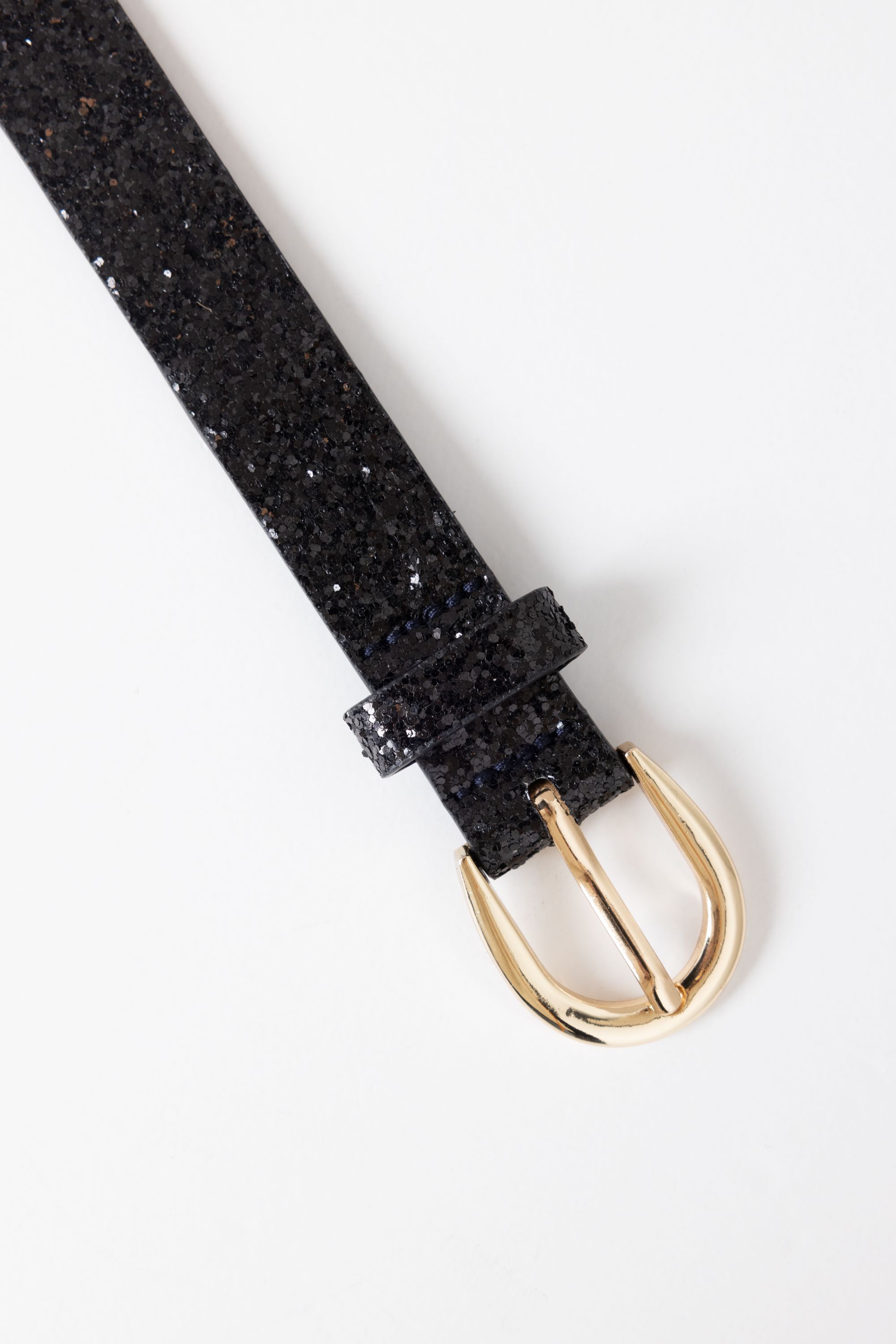 Norah Zwarte glitterriem black 215148-001-L