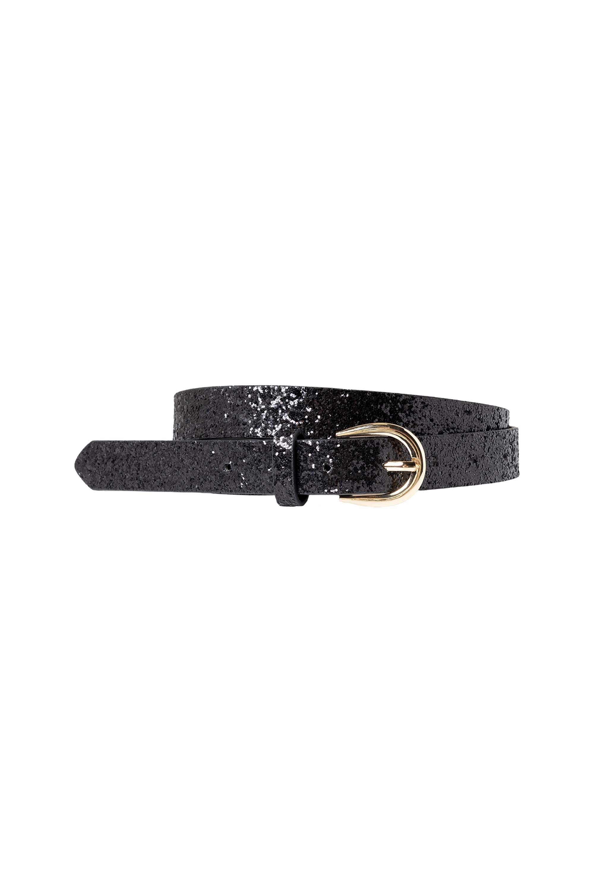 Norah Zwarte glitterriem black 215148-001-L