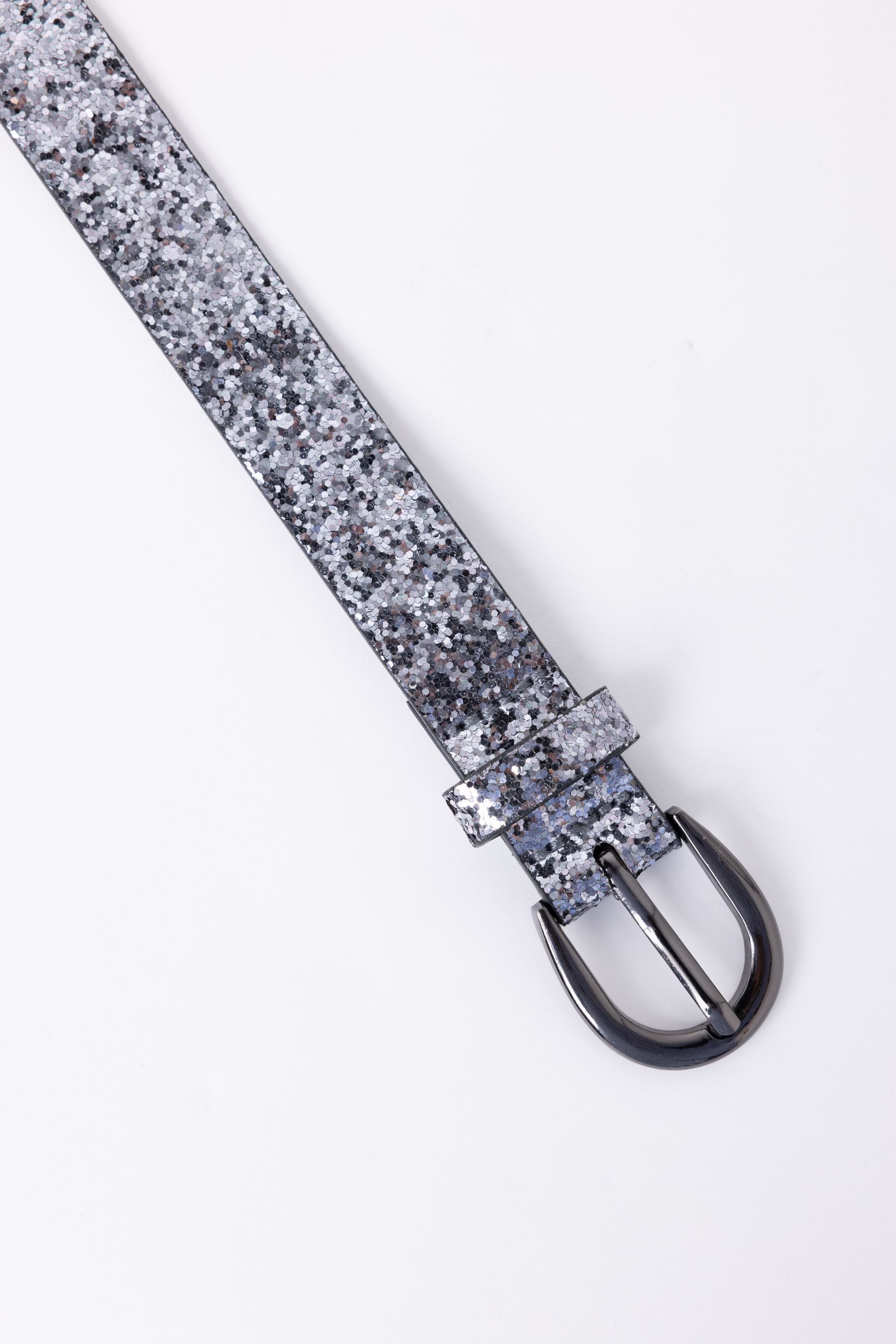 Norah Zilverkleurige glitterriem silver 215148-099-M