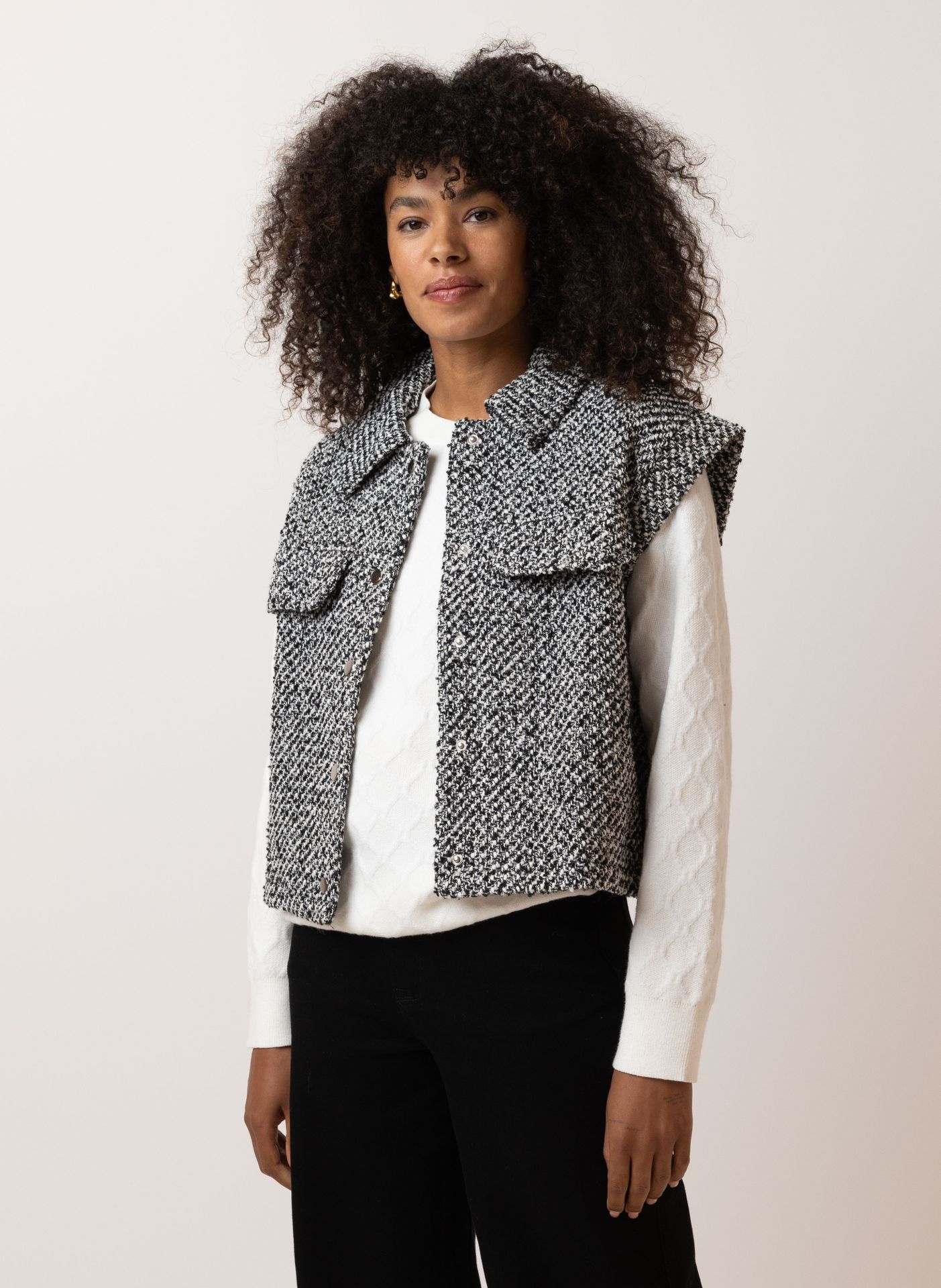  Zwart gilet black/white 215157-031-38