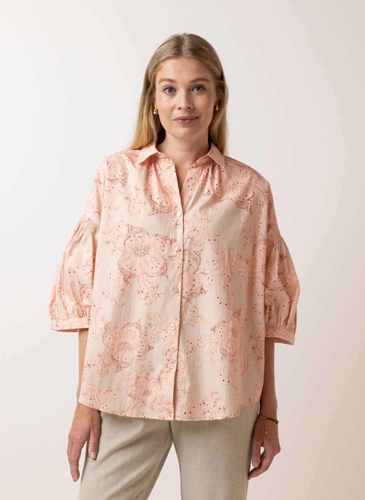 Norah Roze blouse rose multicolor 215204-910