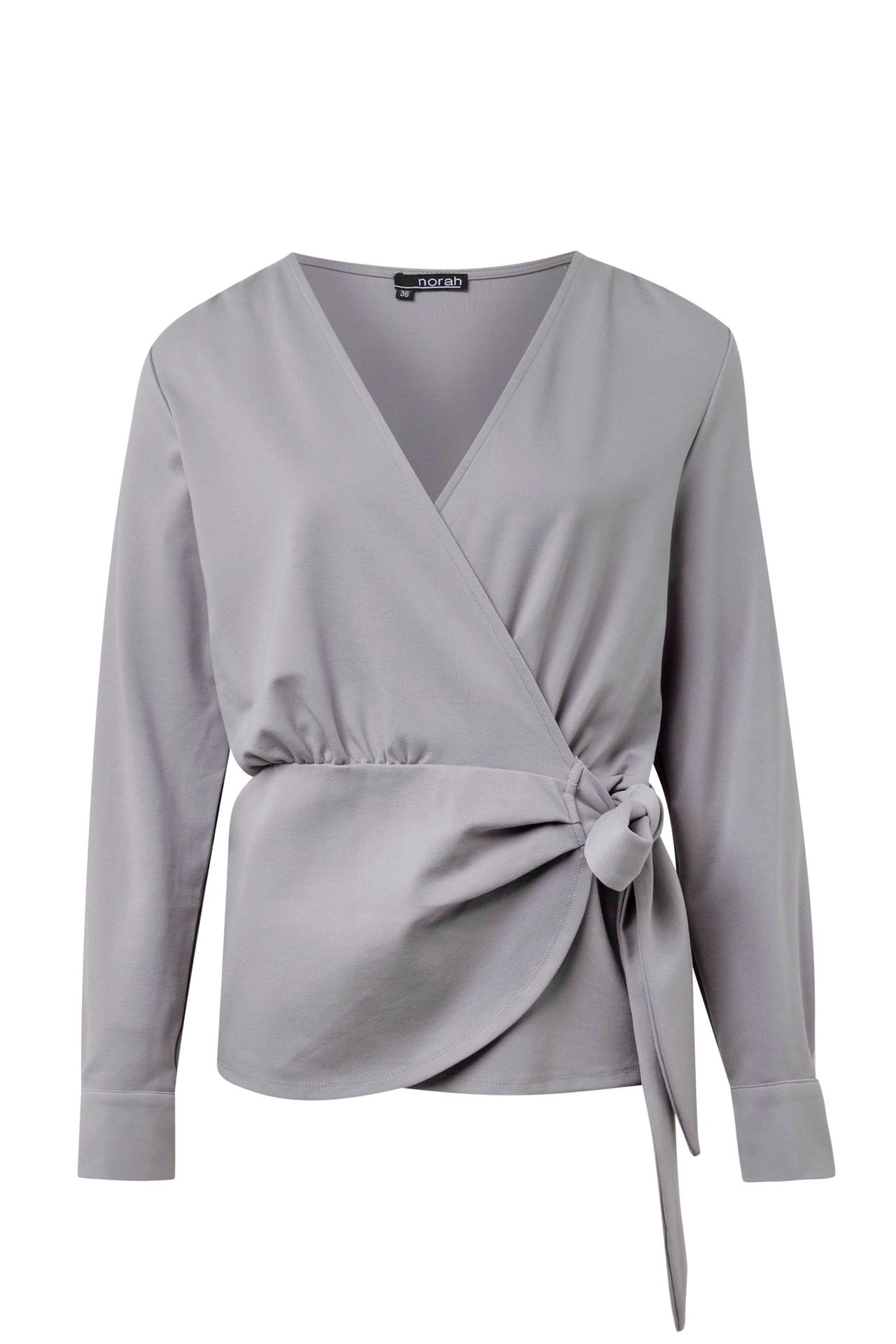 Norah Grijze overslagblouse grey 215206-045