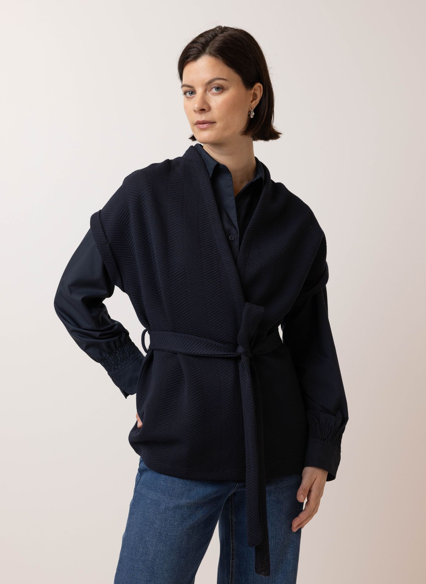 Norah Donkerblauw gilet navy 215224-492