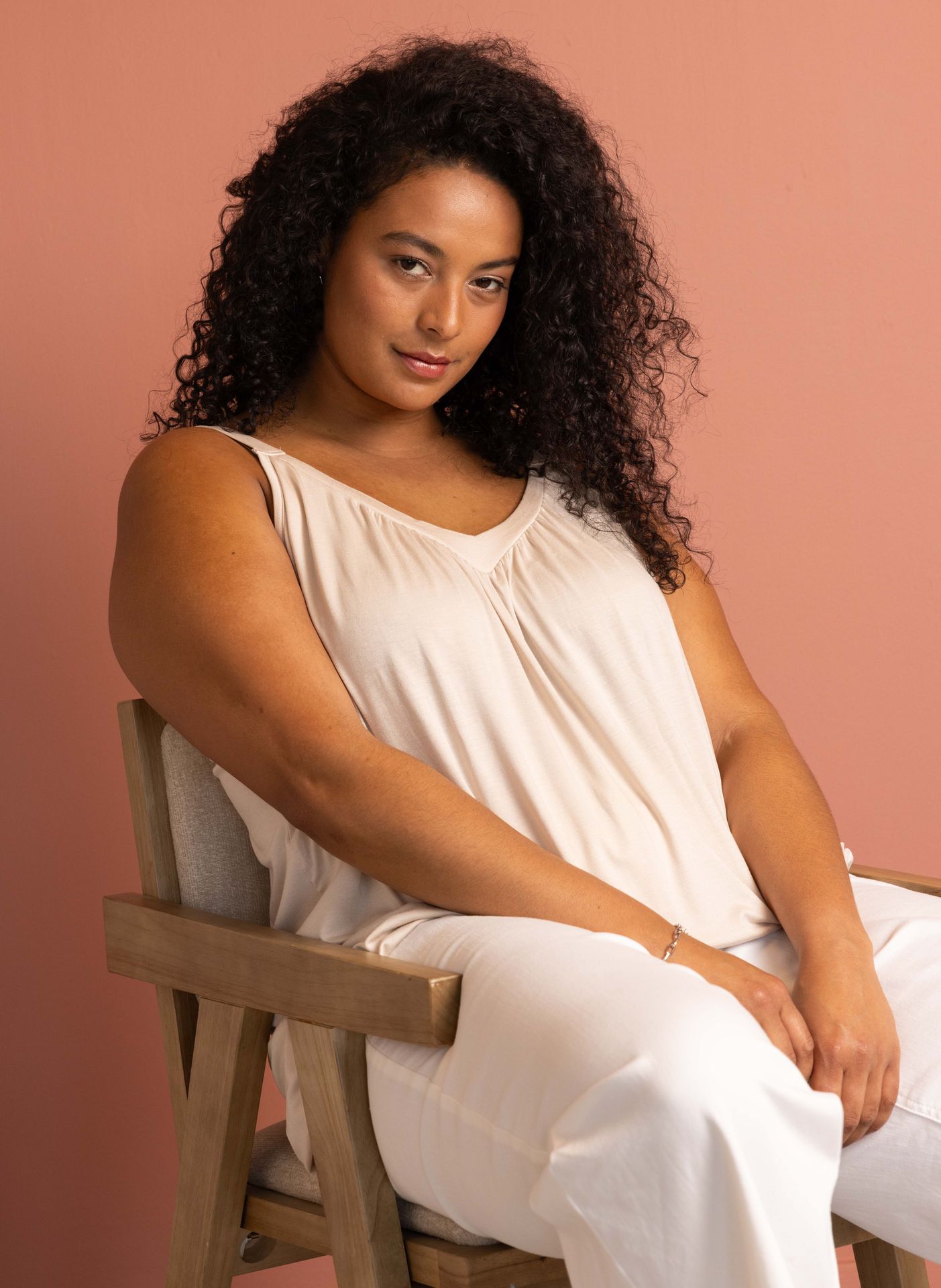 Norah Zandkleurige top light sand 215233-111-34