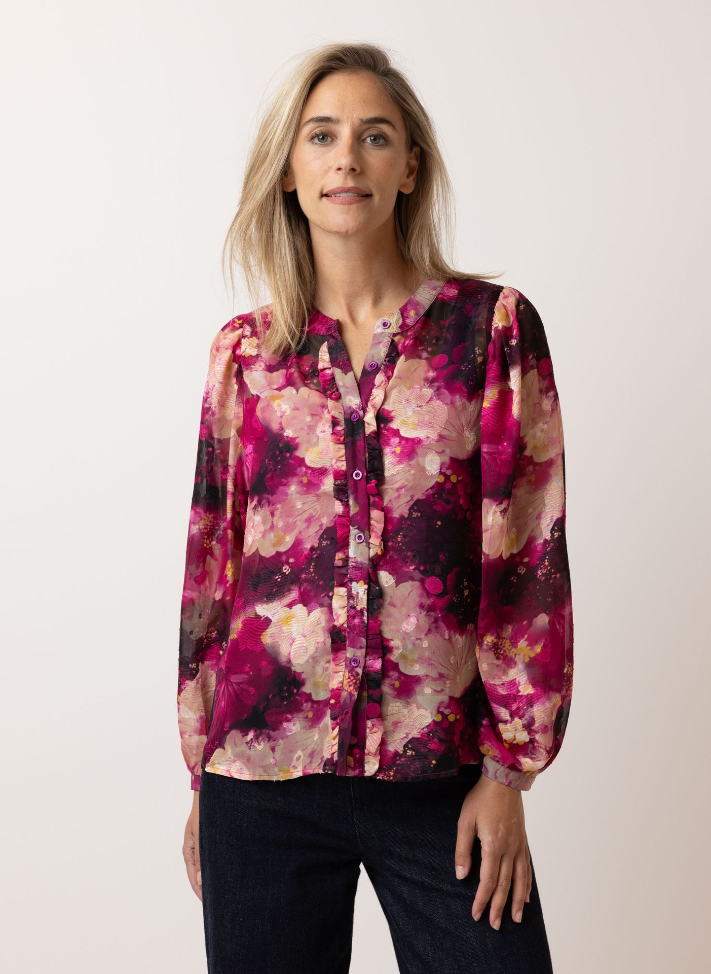 Norah Roze blouse violet multicolor 215239-807