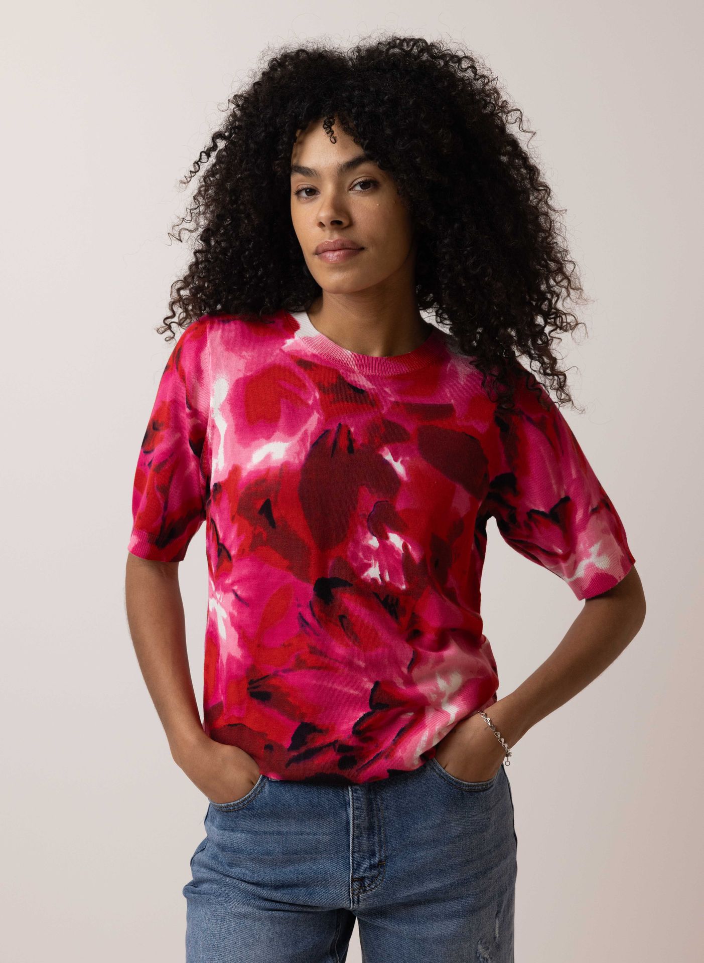 Norah Meerkleurige trui red/pink 215253-639