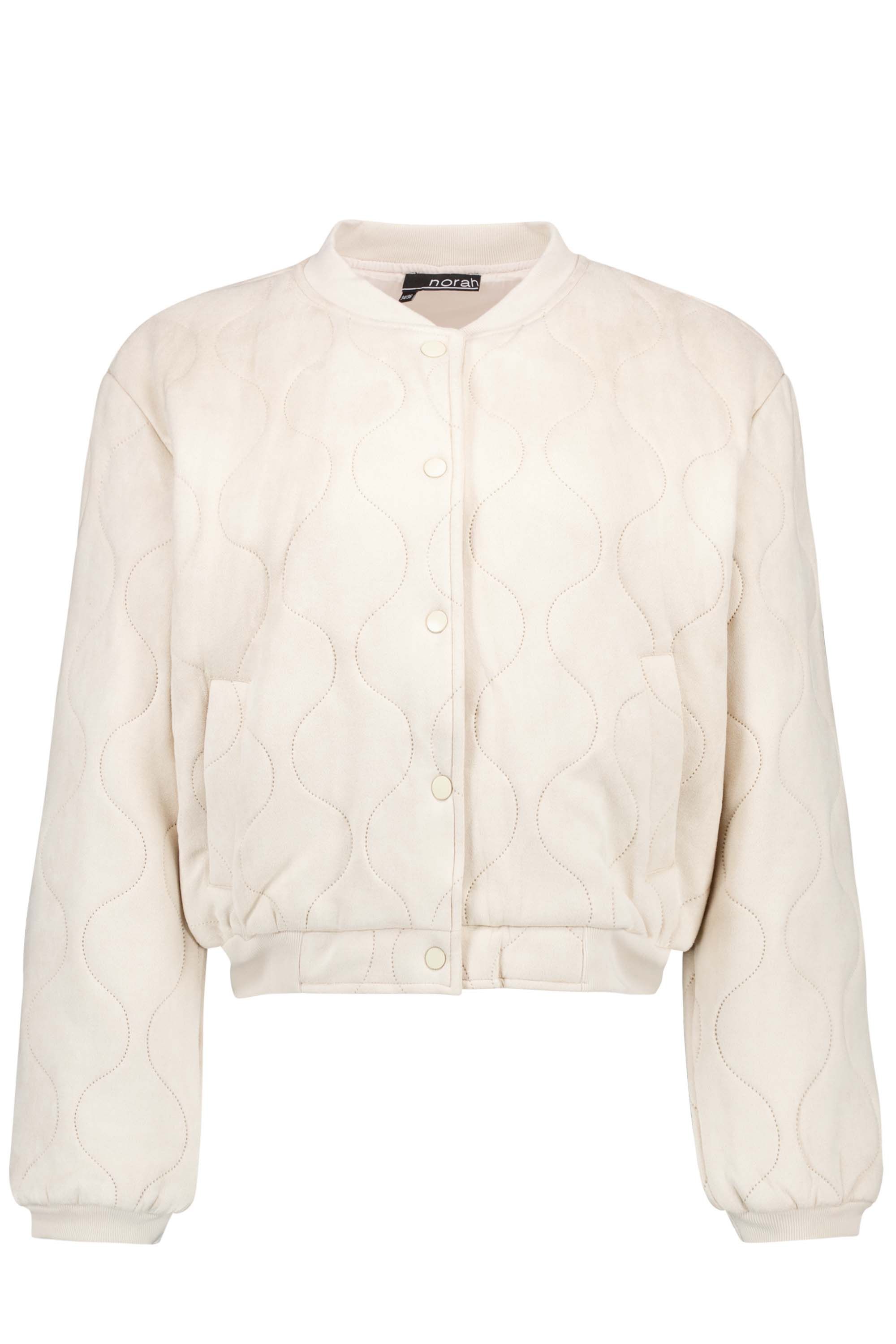 Norah Zandkleurige bomberjas van suedine light sand 215262-111