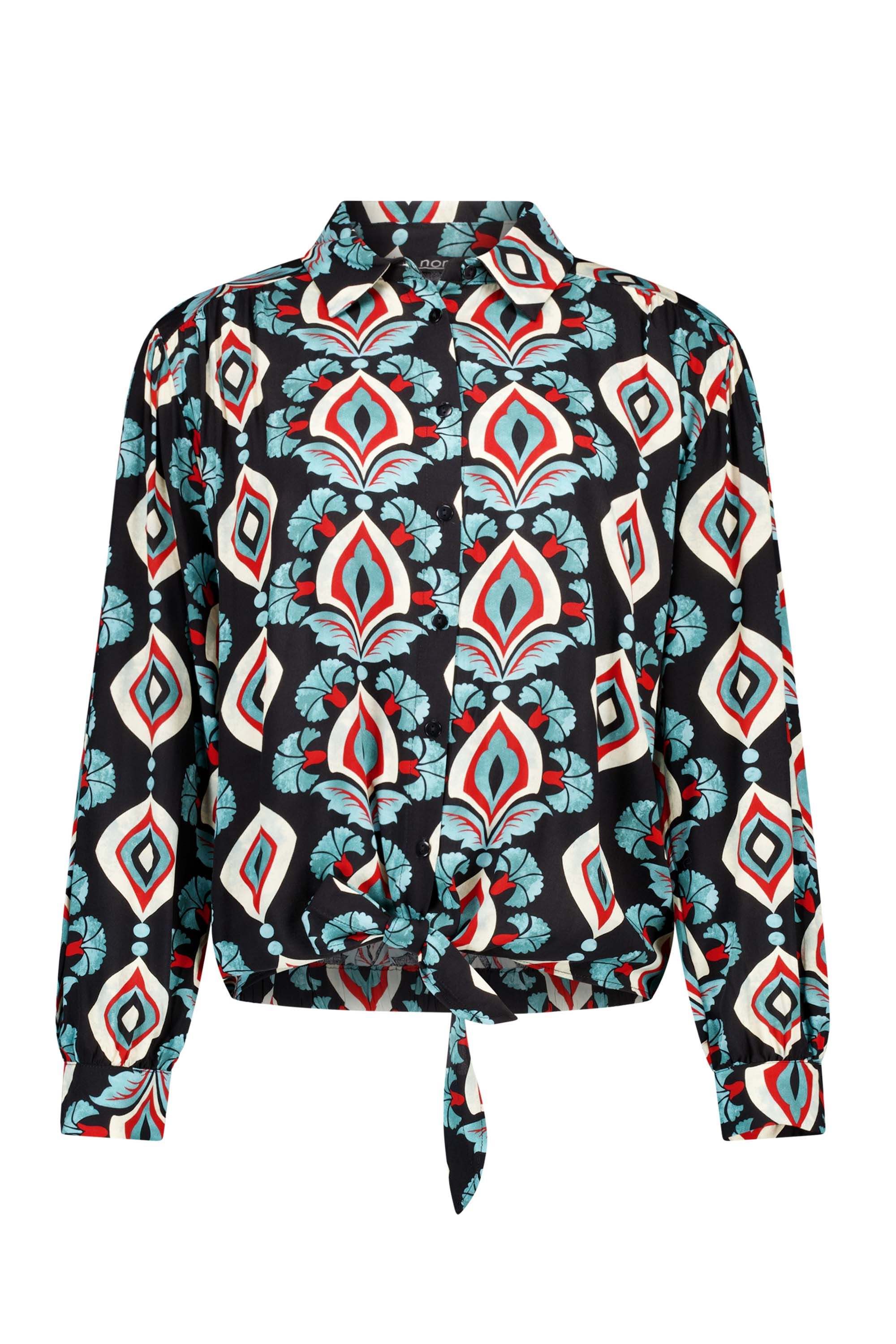 Norah Blouse met grafische print black multicolor 215267-020-34