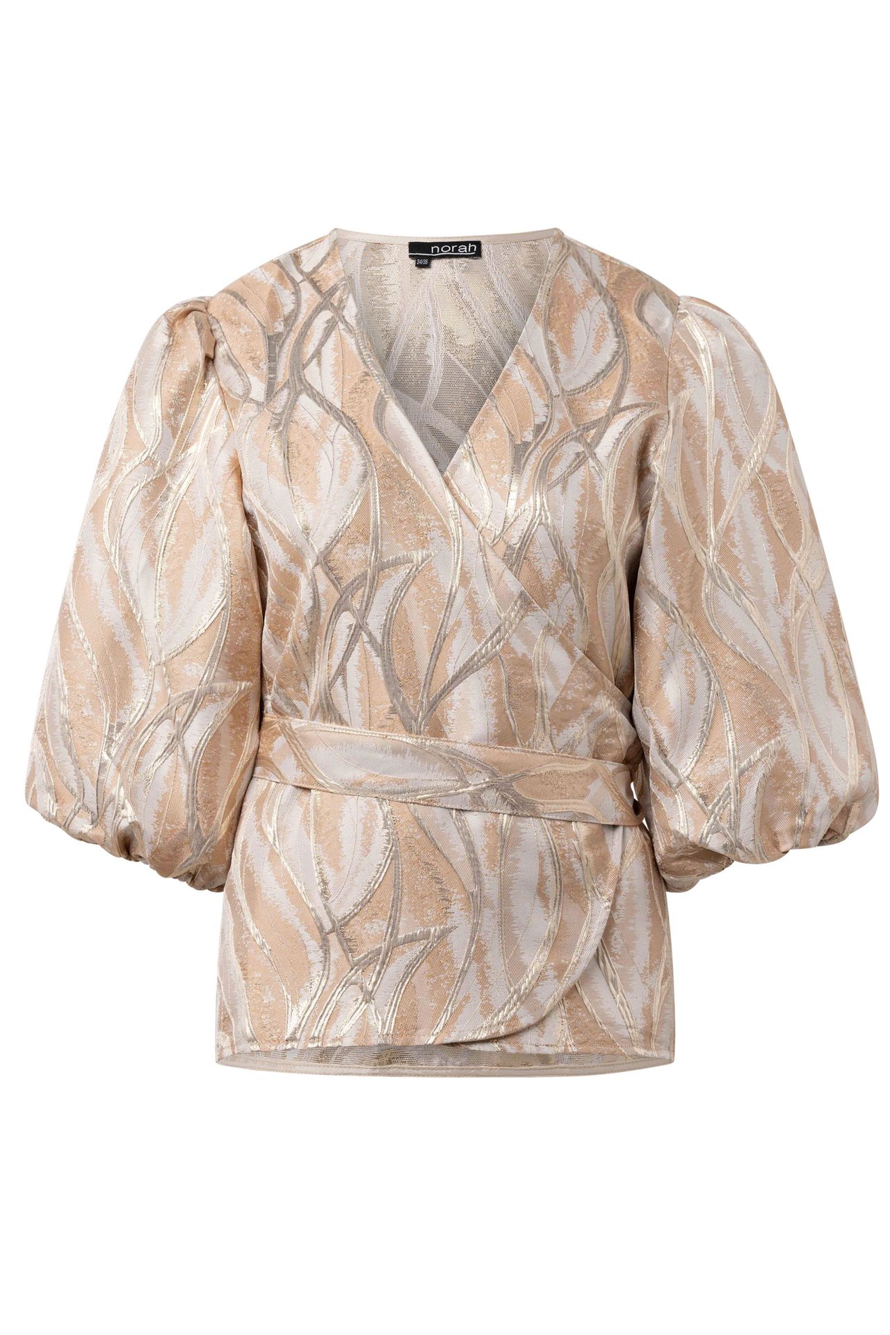 Norah Glanzende blouse champagne 215271-103