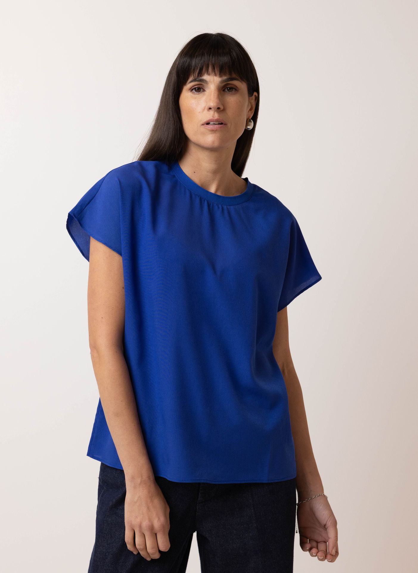 Norah Kobaltblauwe blouse cobalt 215343-468