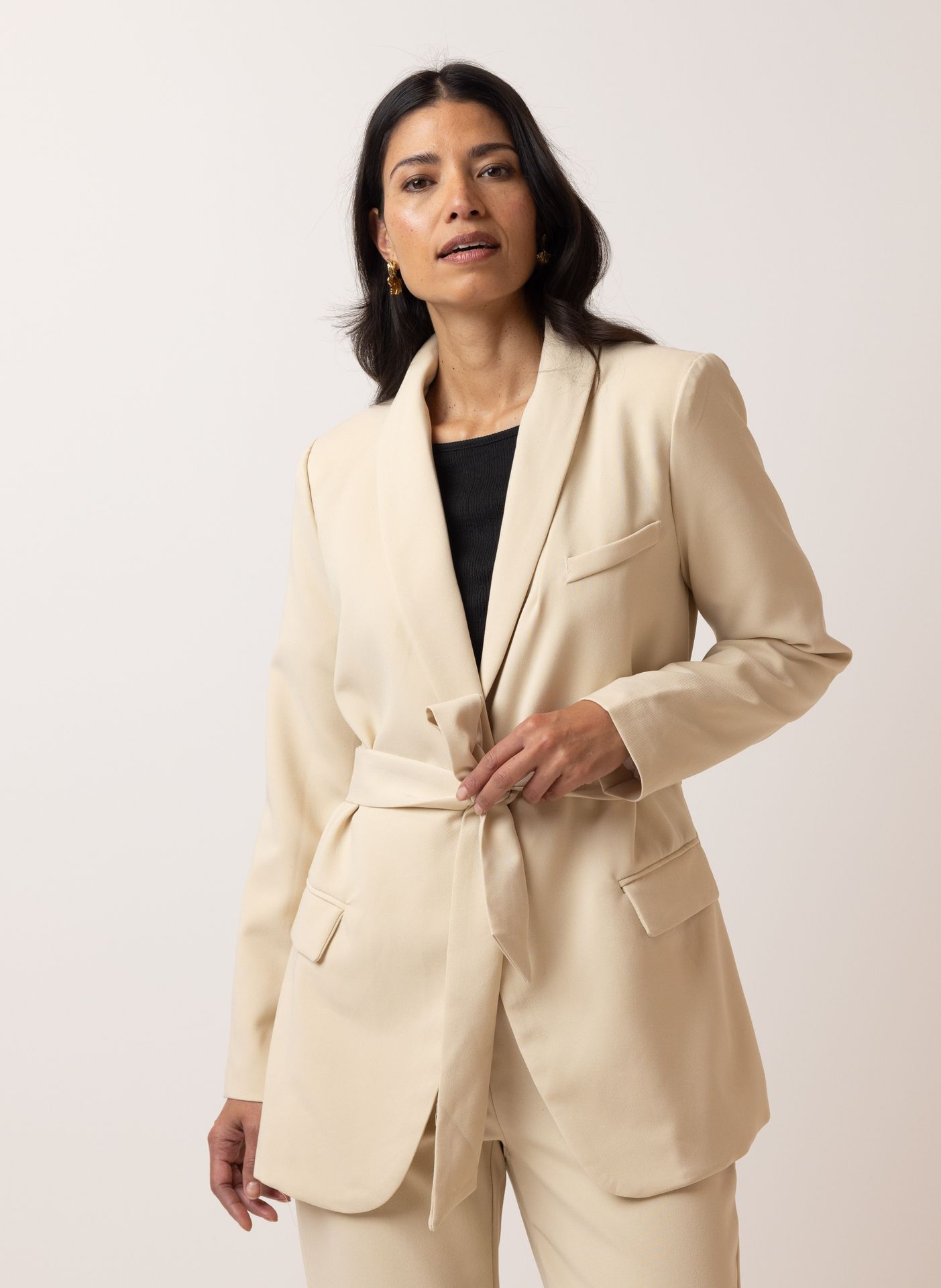 Norah Zandkleurige blazer sand 215361-110