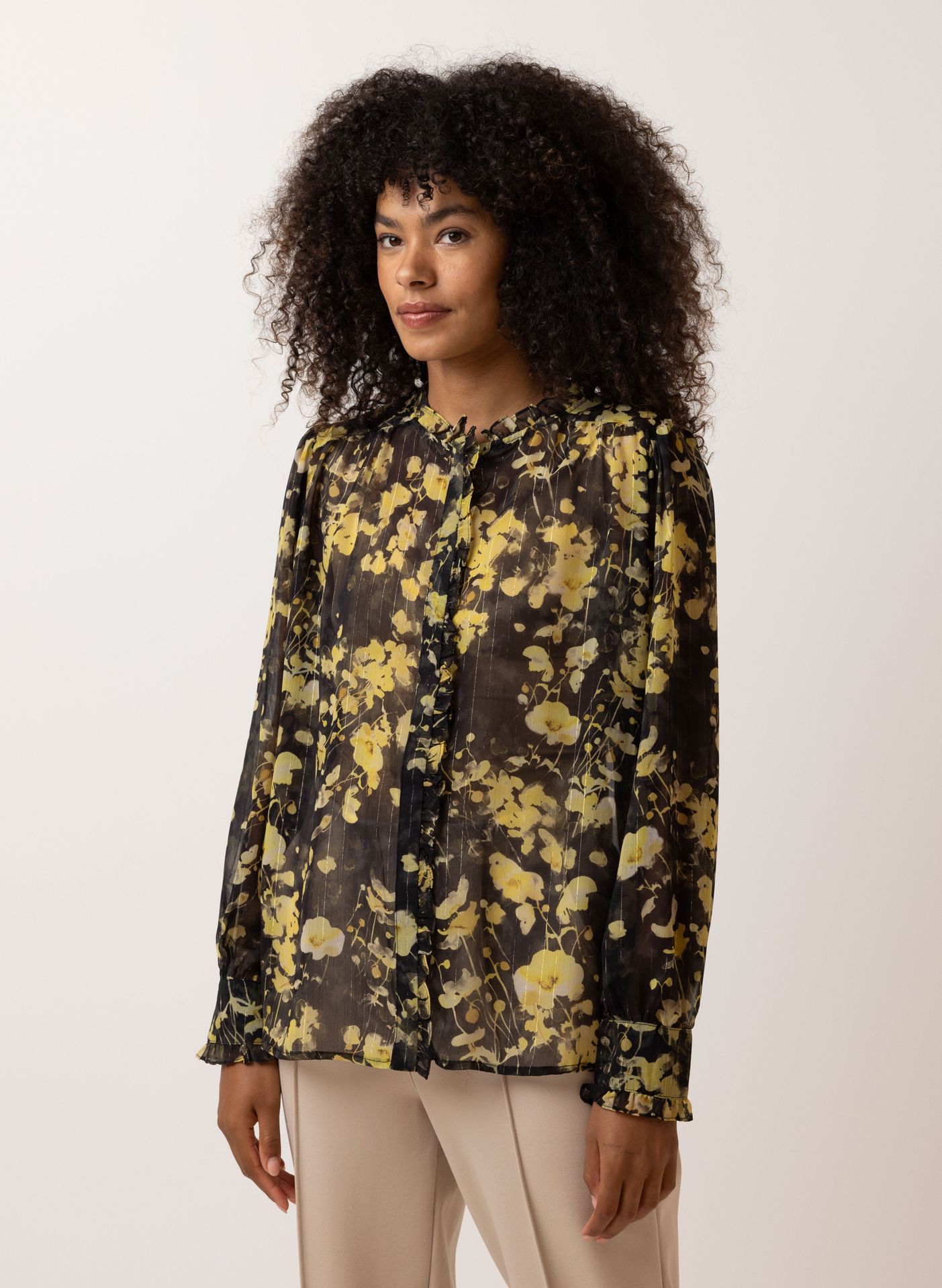 Norah Gele blouse black/yellow 215384-033