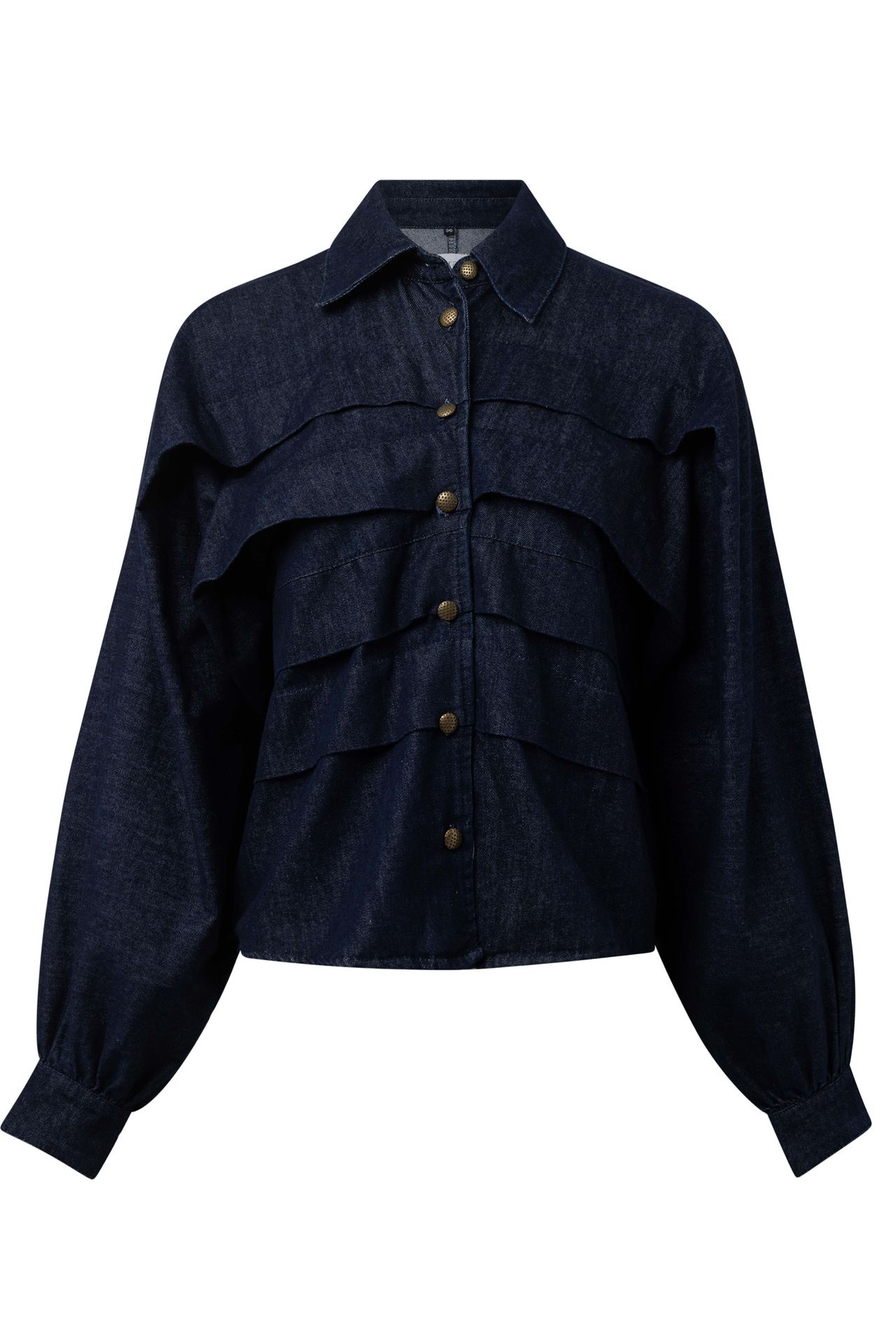  Donkerblauwe denim blouse dark blue 215468-499-40