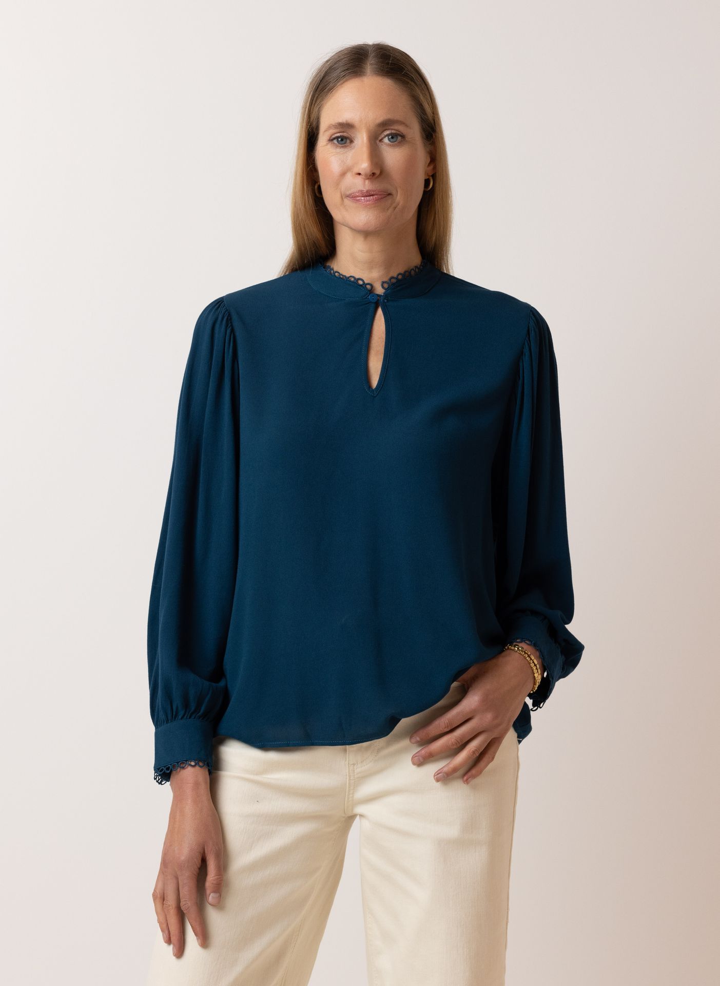  Petrol blouse petrol blue 215494-495-46