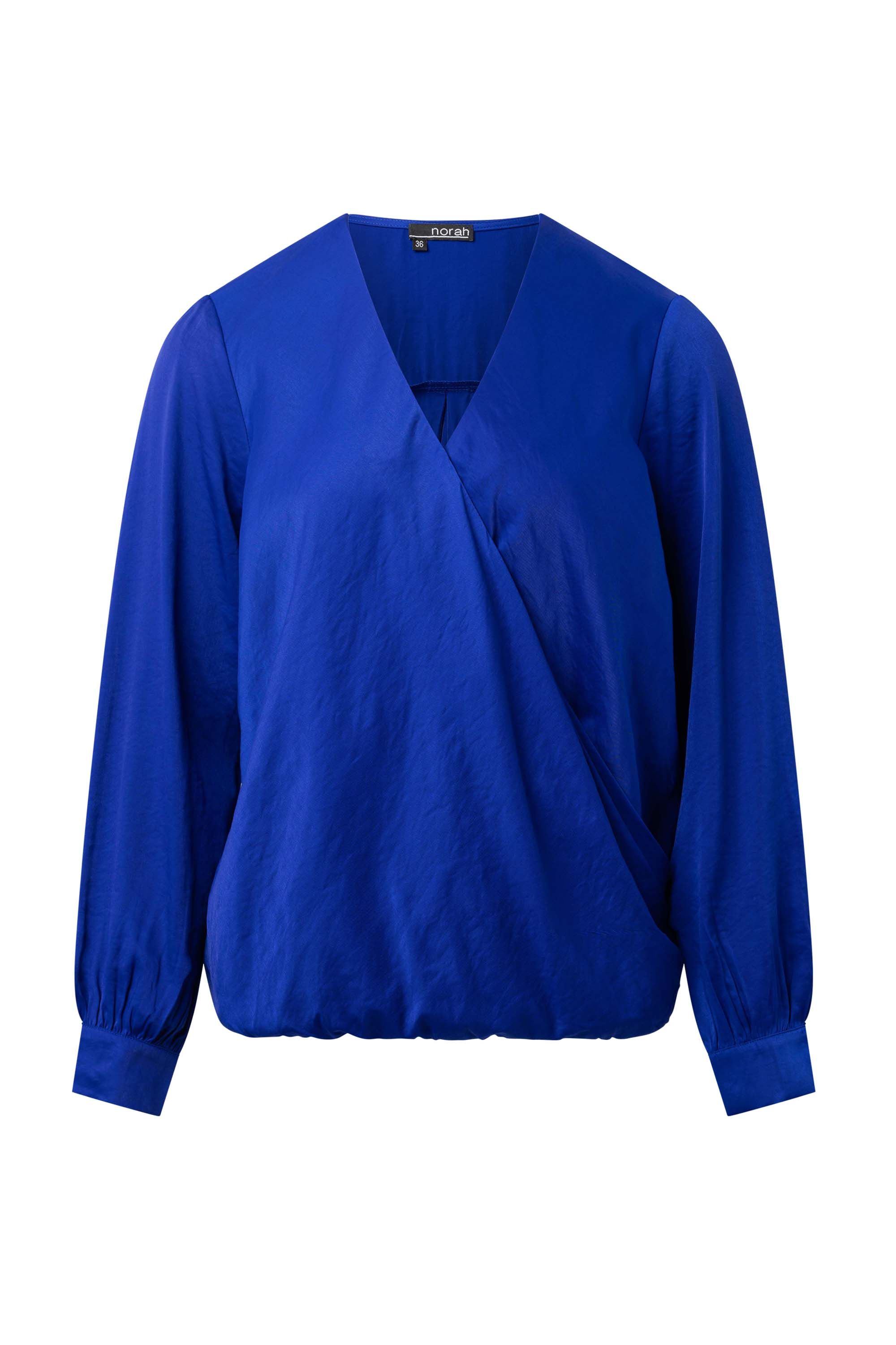 Norah Kobaltblauwe blouse met overslag cobalt 215495-468