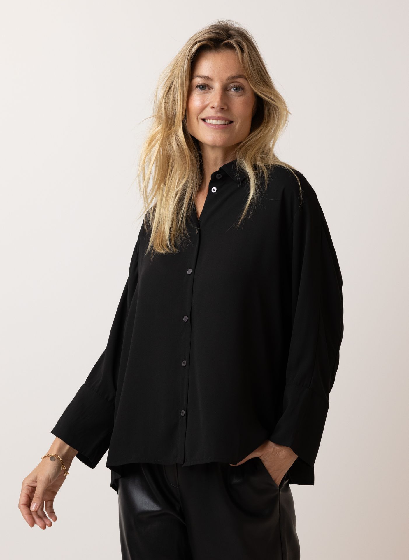 Norah Zwarte blouse black 215503-001