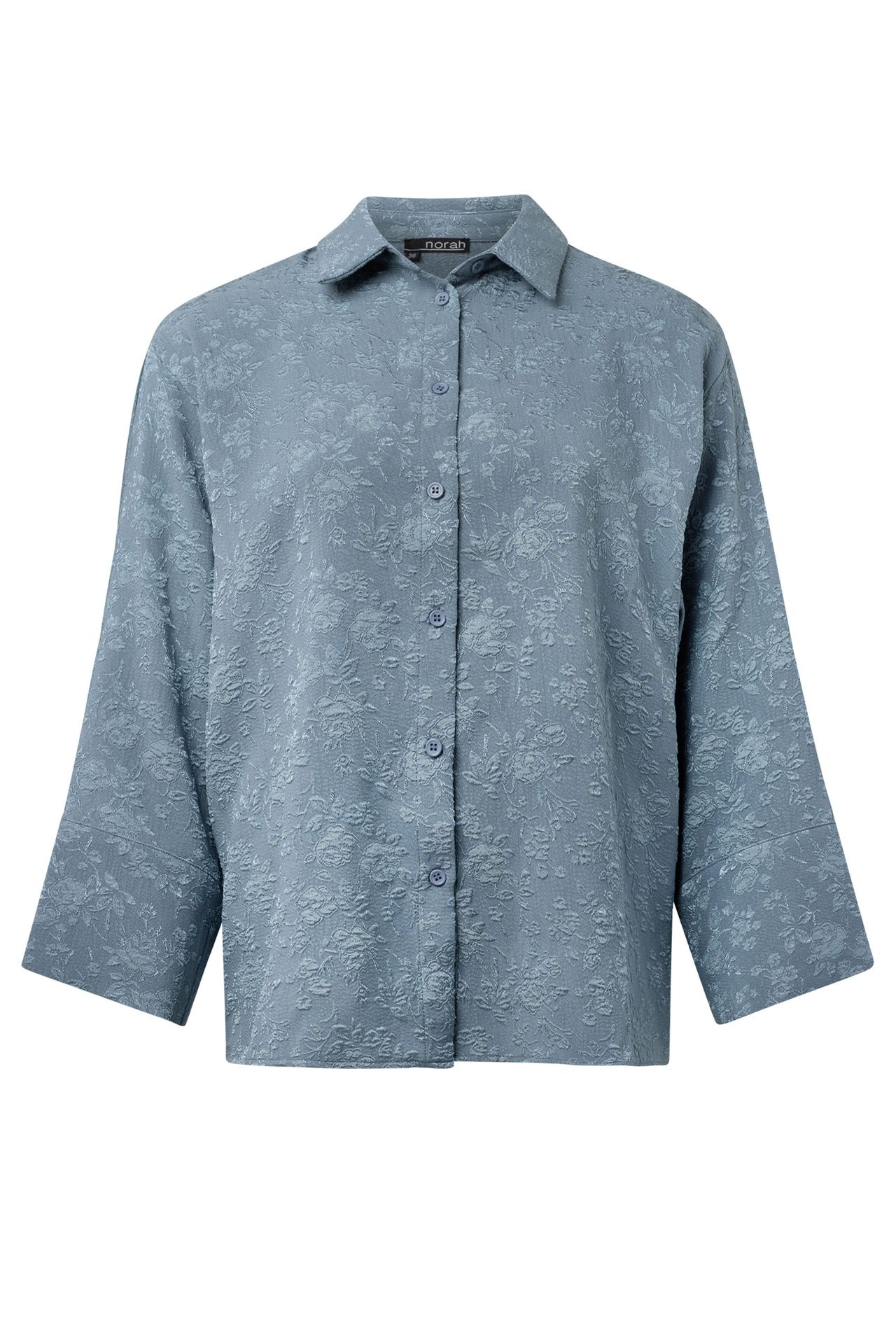  Blauwe blouse denim blue 215569-472-46