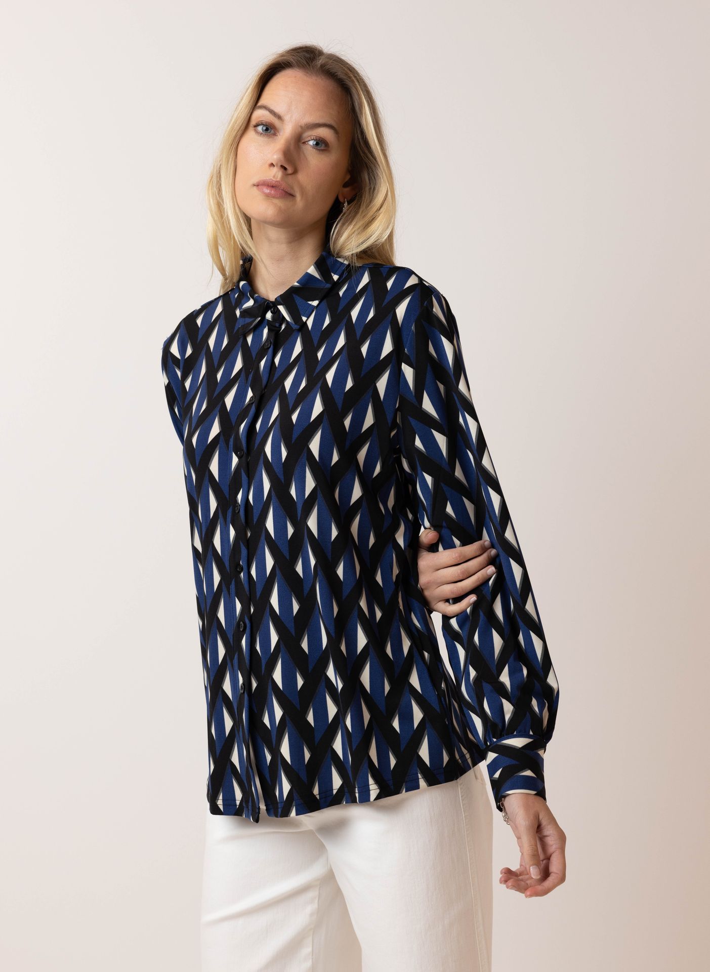 Norah Meerkleurige blouse dark blue multicolor 215576-491