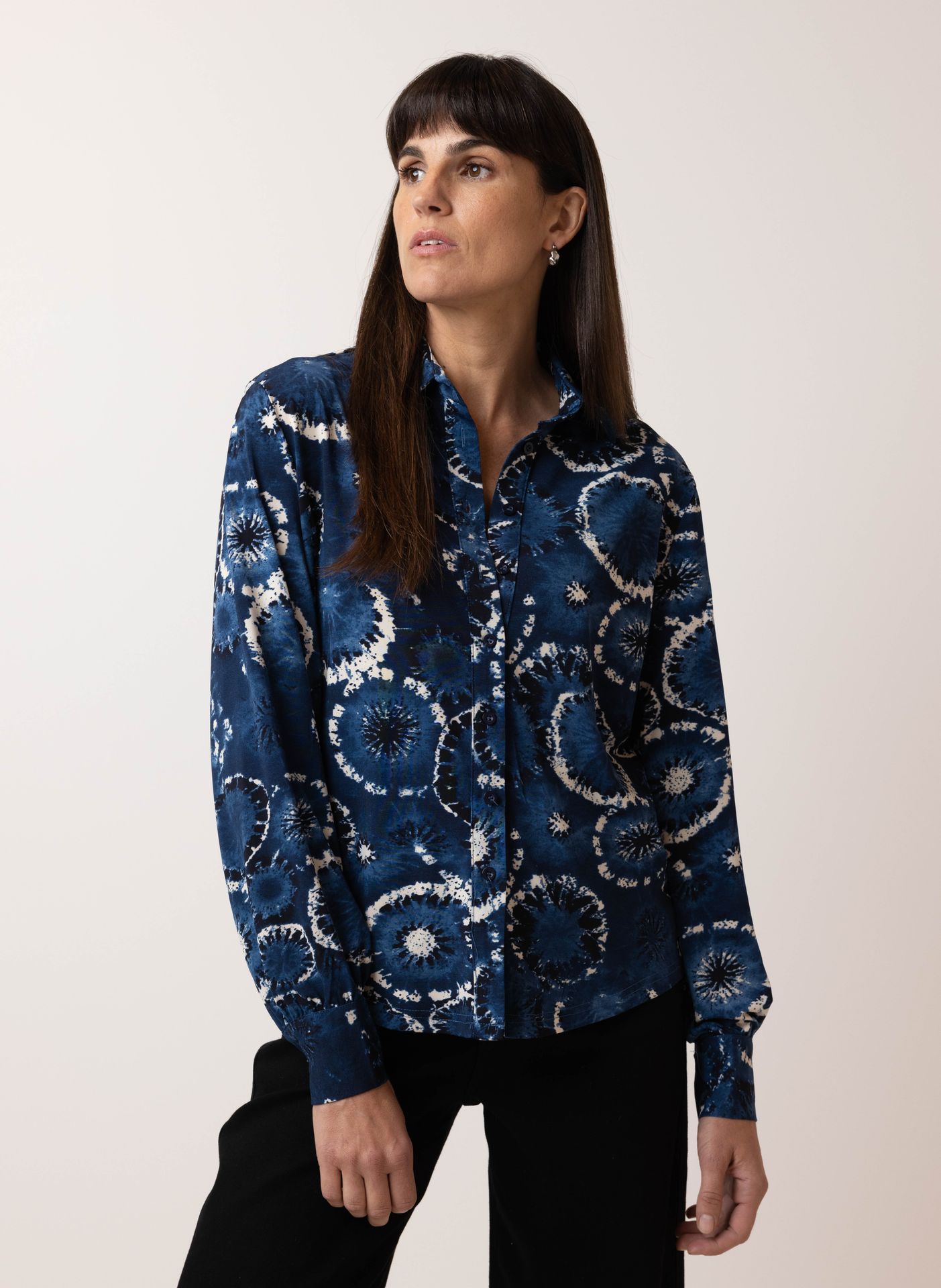 Norah Blauwe blouse dark blue multicolor 215578-491