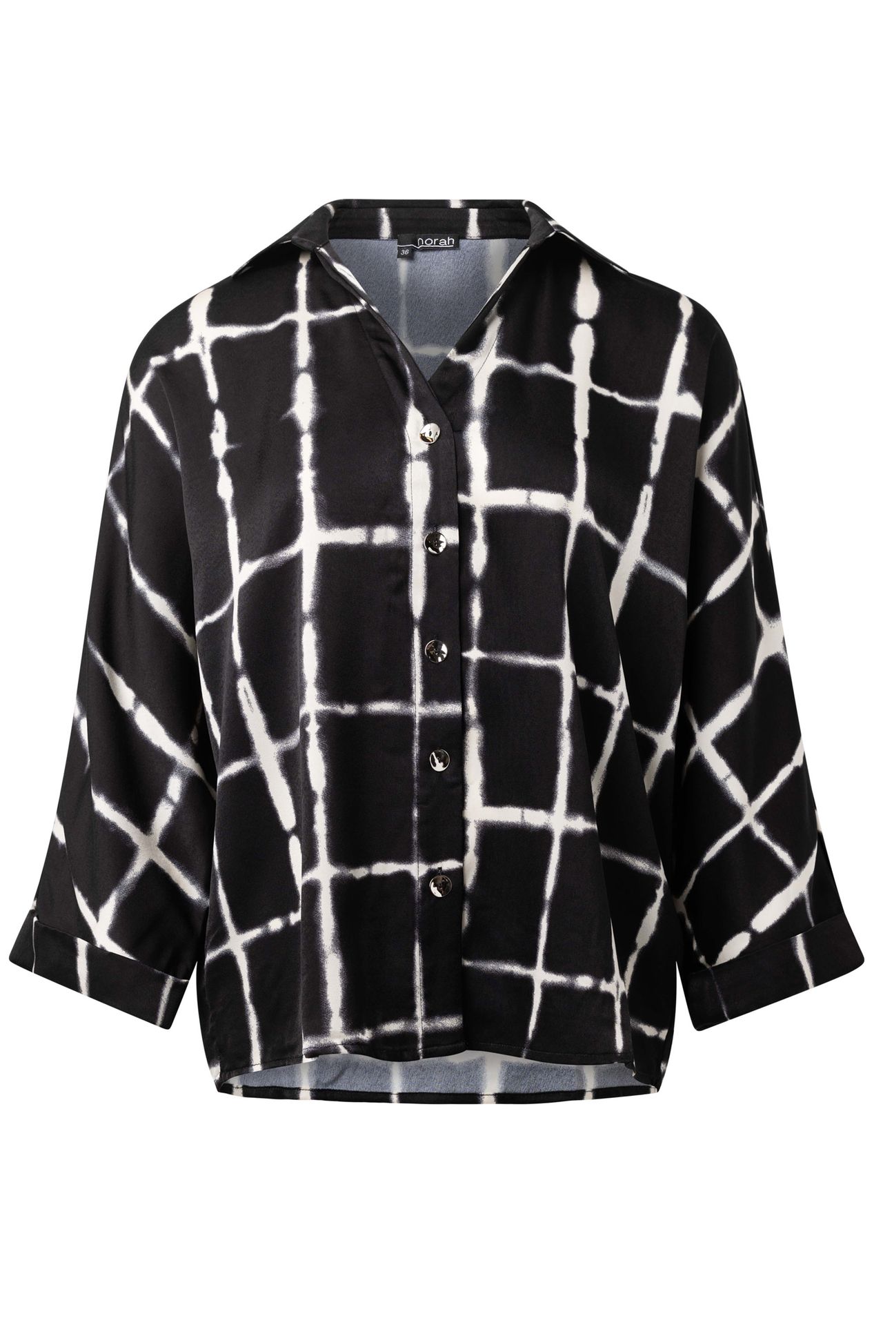 Norah Zwarte blouse black/white 215583-031