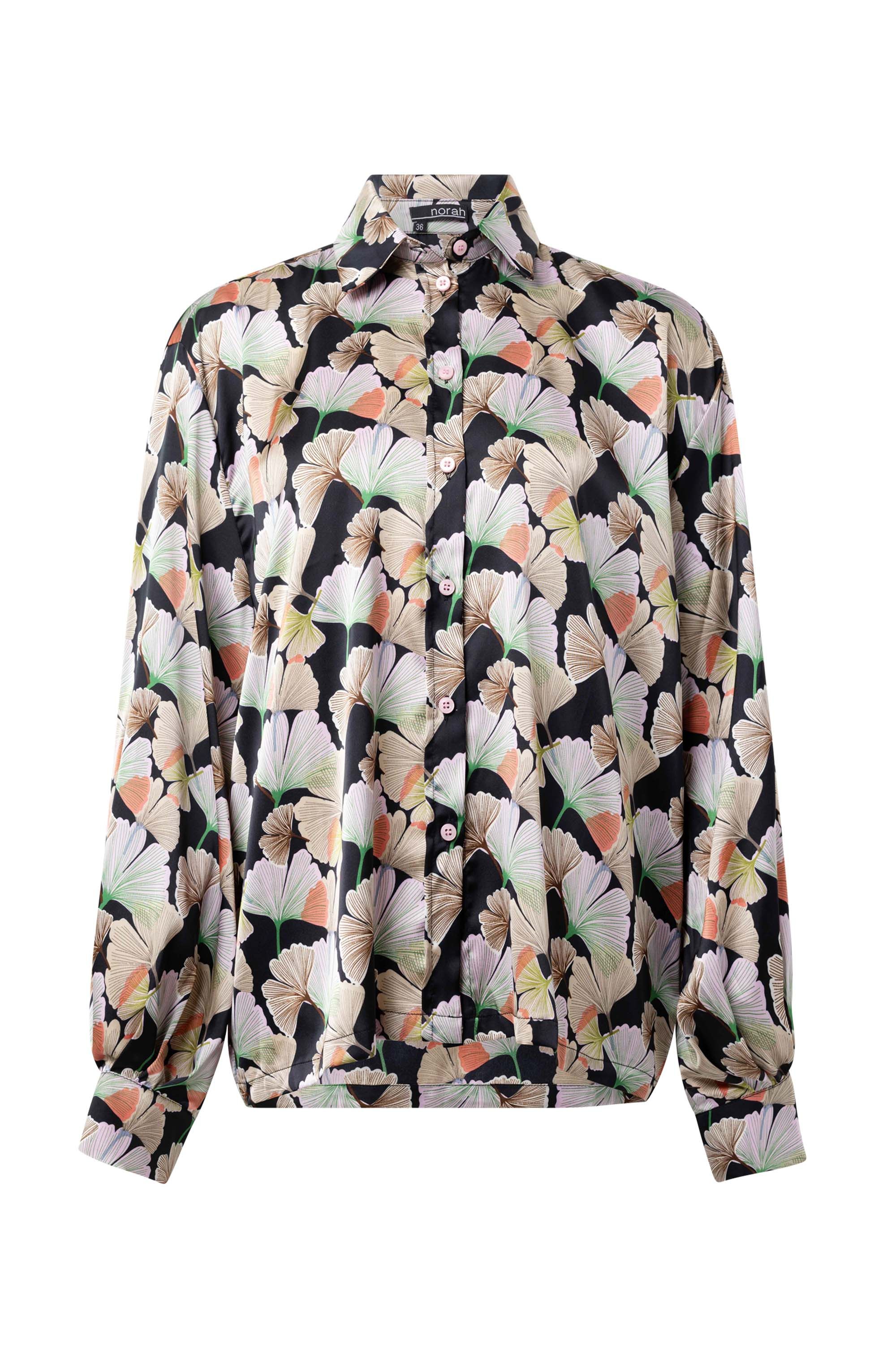 Norah Kleurrijke blouse met bloemen black multicolor 215593-020