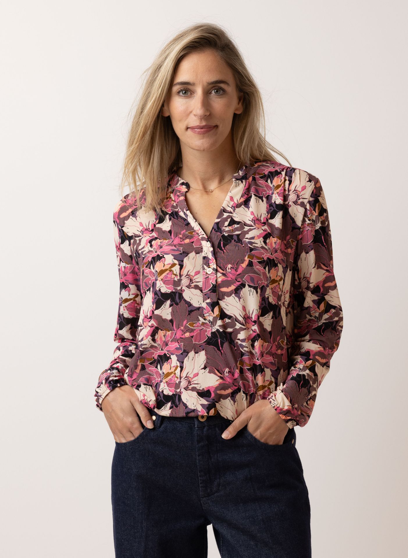 Norah Meerkleurige blouse pink multicolor 215594-920