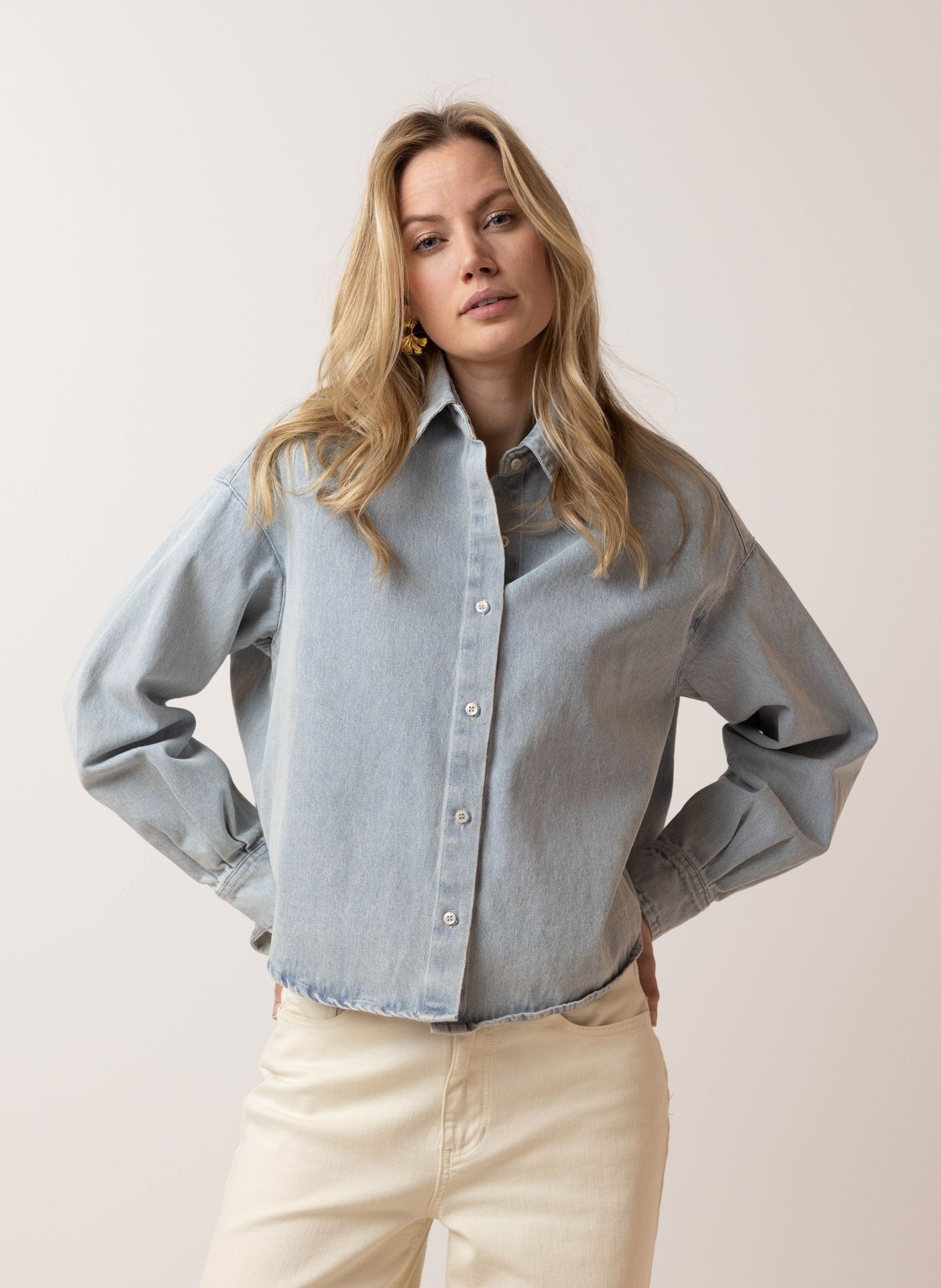 Norah Lichte denim blouse light blue 215603-401