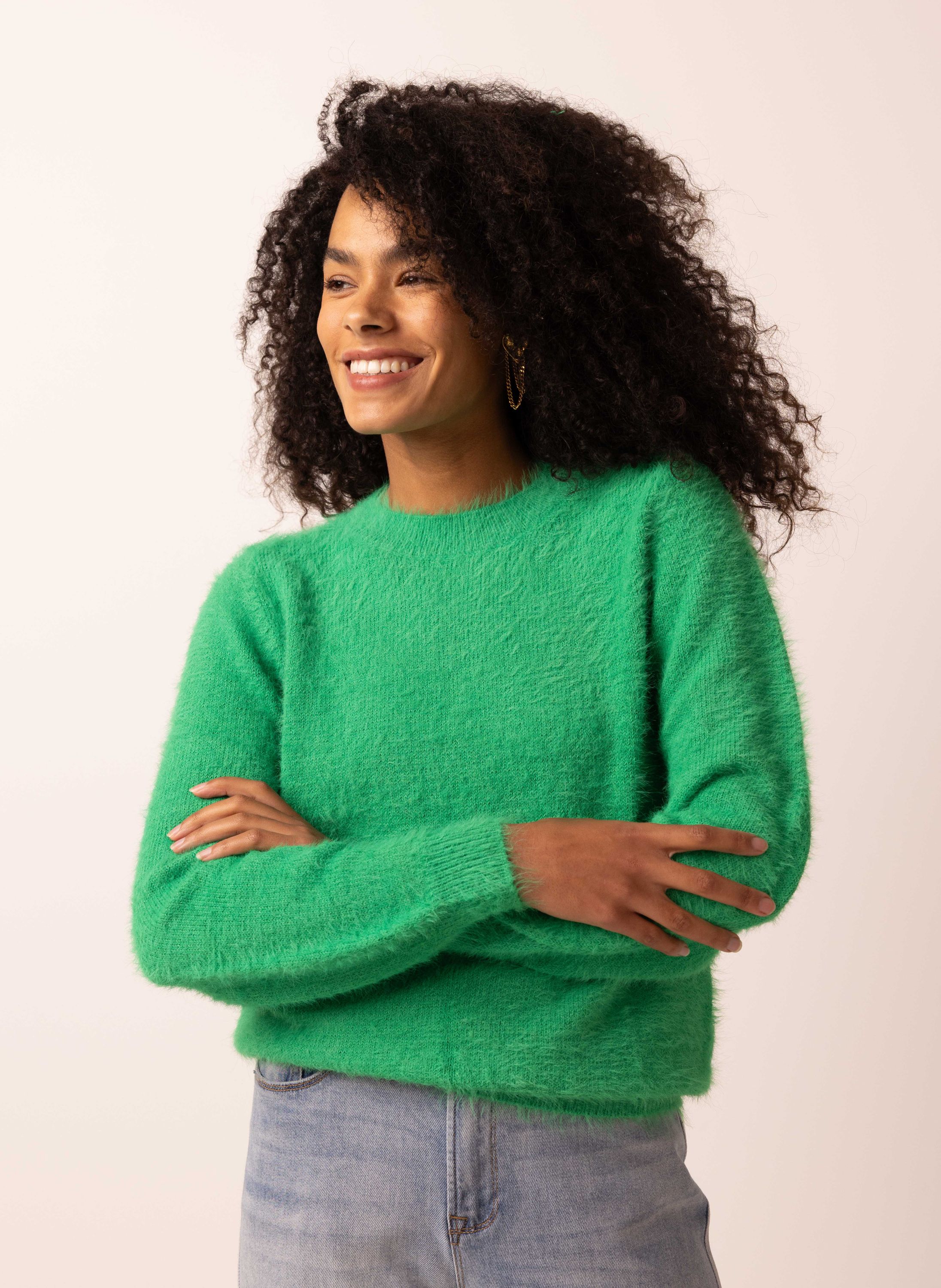 Norah Groene trui van een zachte stof apple green 215609-505-38