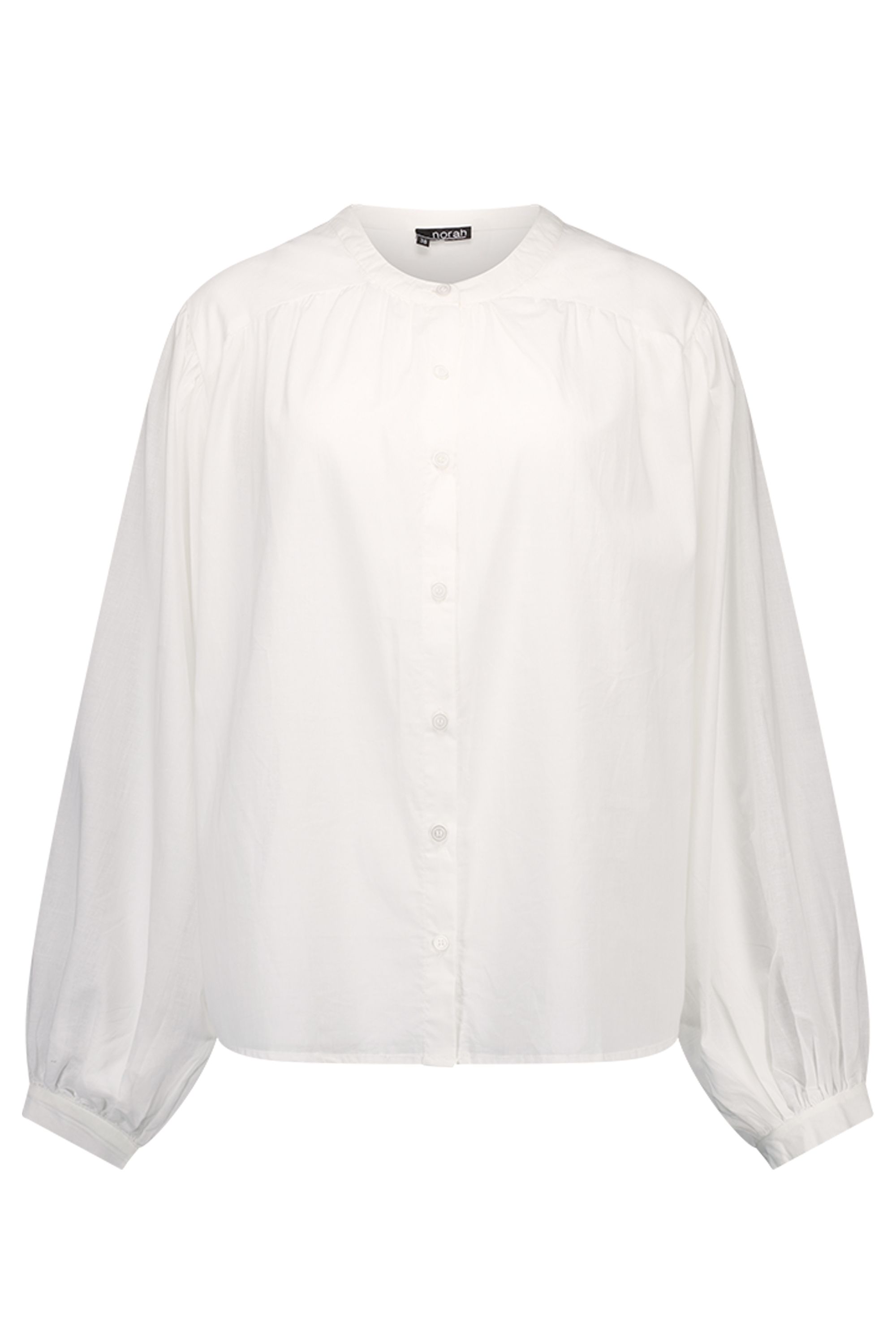 Norah Off-white blouse met ballonmouwen off-white 215634-101