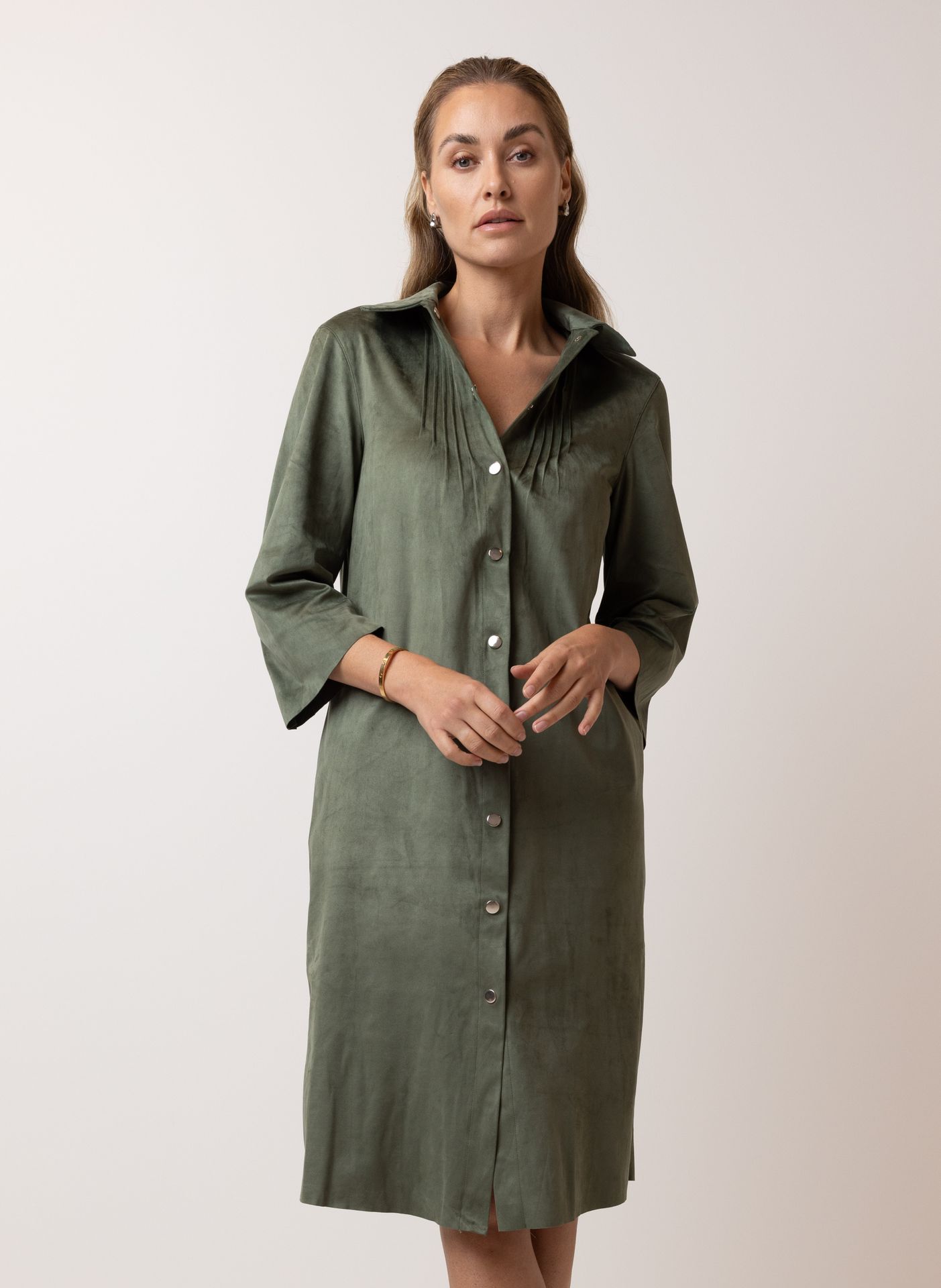 Norah Groene jurk suèdine green 215639-500