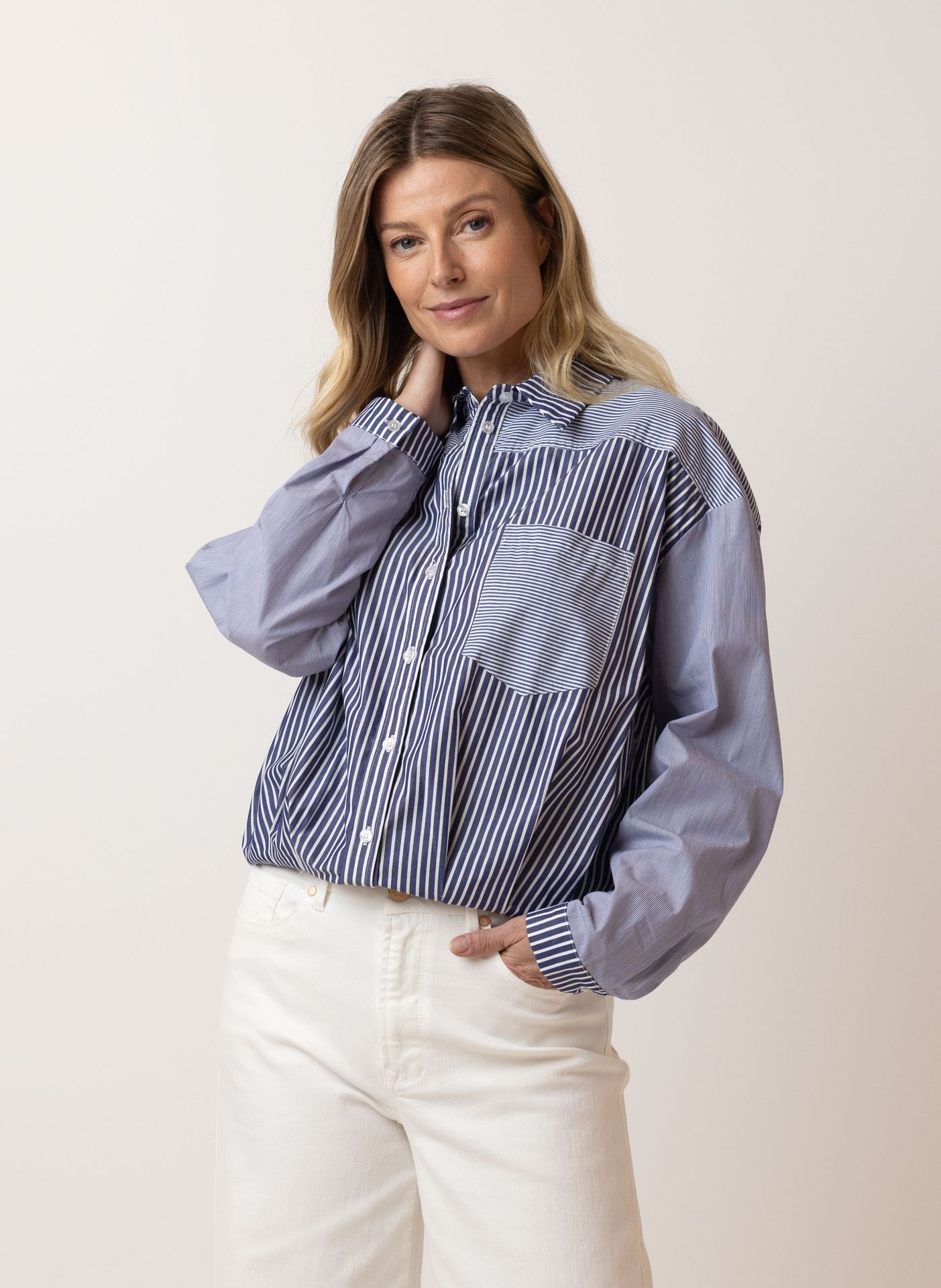 Norah Gestreepte blouse blue/white 215644-431