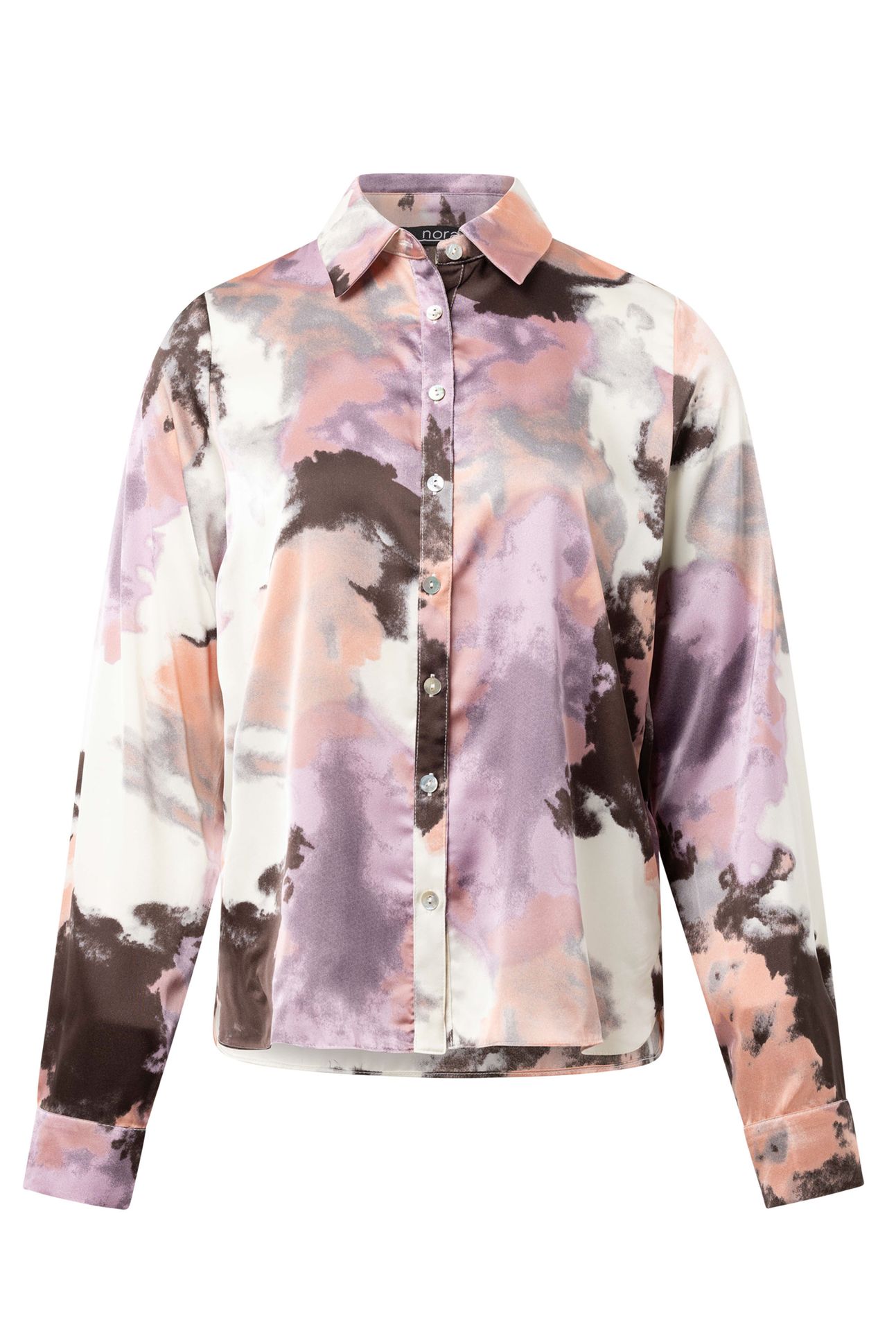 Norah Glanzende blouse  powder rose multicolor 215657-911