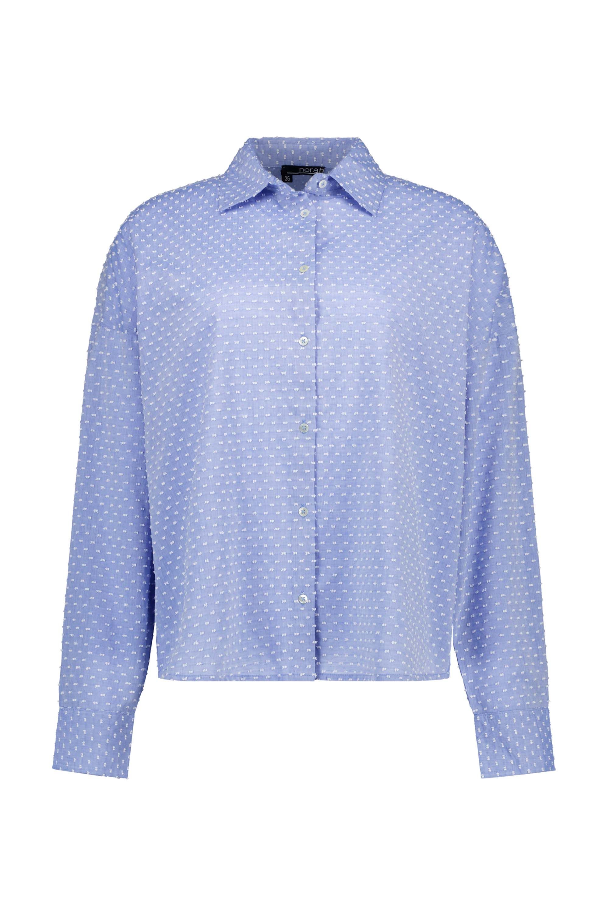 Norah Lichtblauwe blouse met stippen baby blue 215669-402