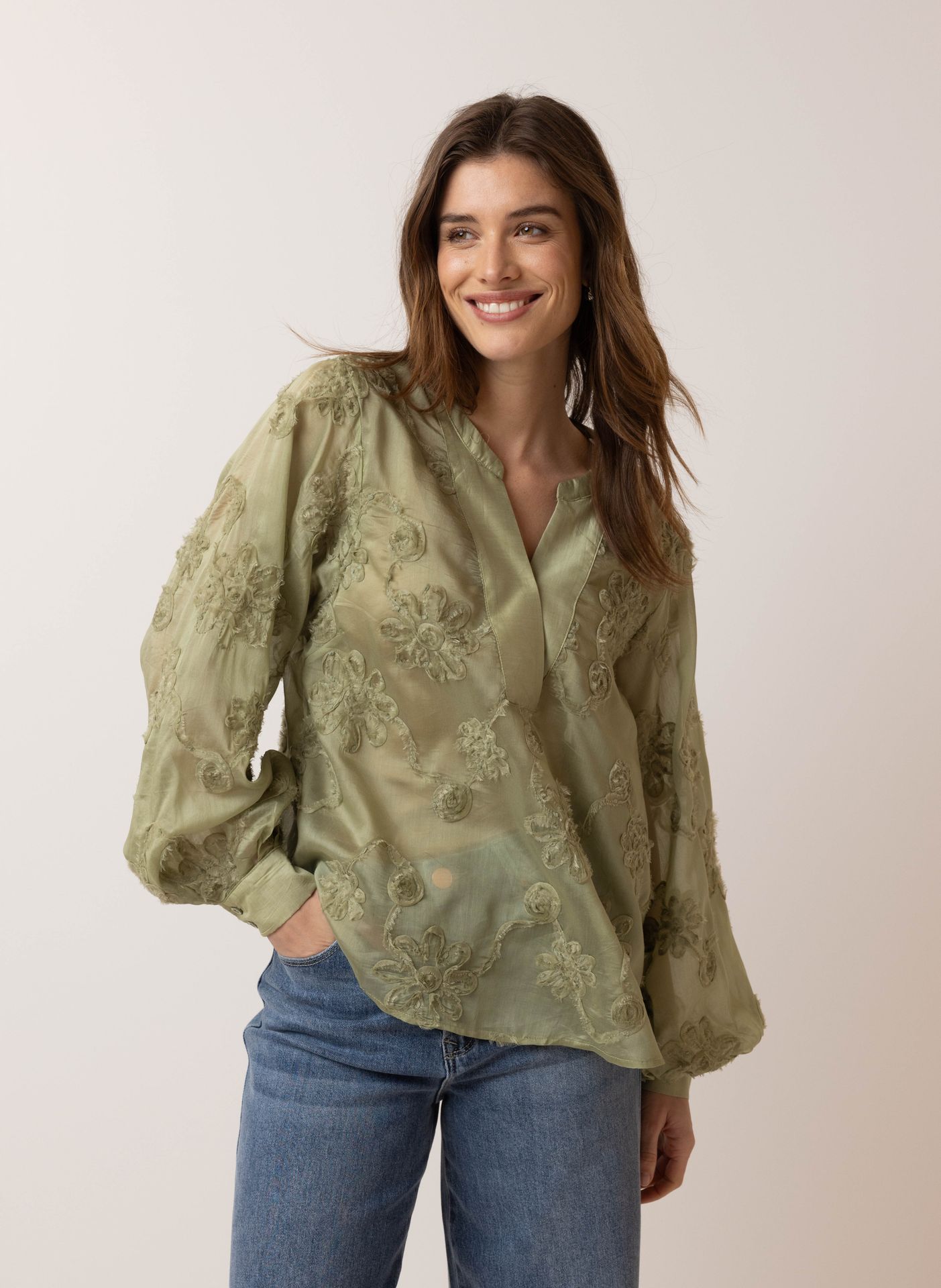 Norah Groene blouse green 215696-500