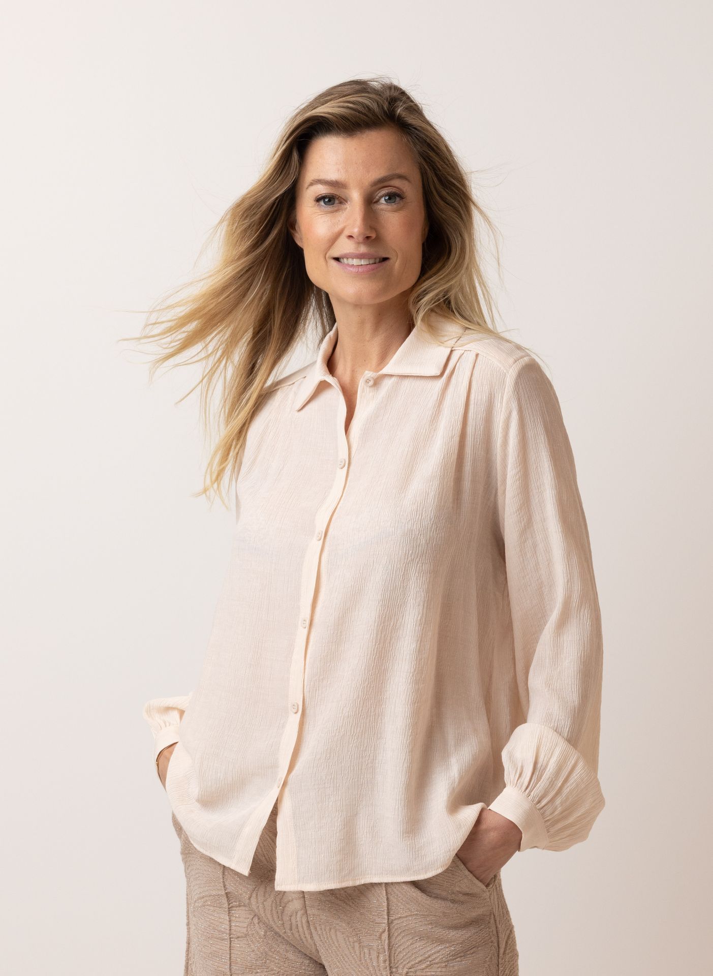 Norah Roze blouse powder rose 215698-906
