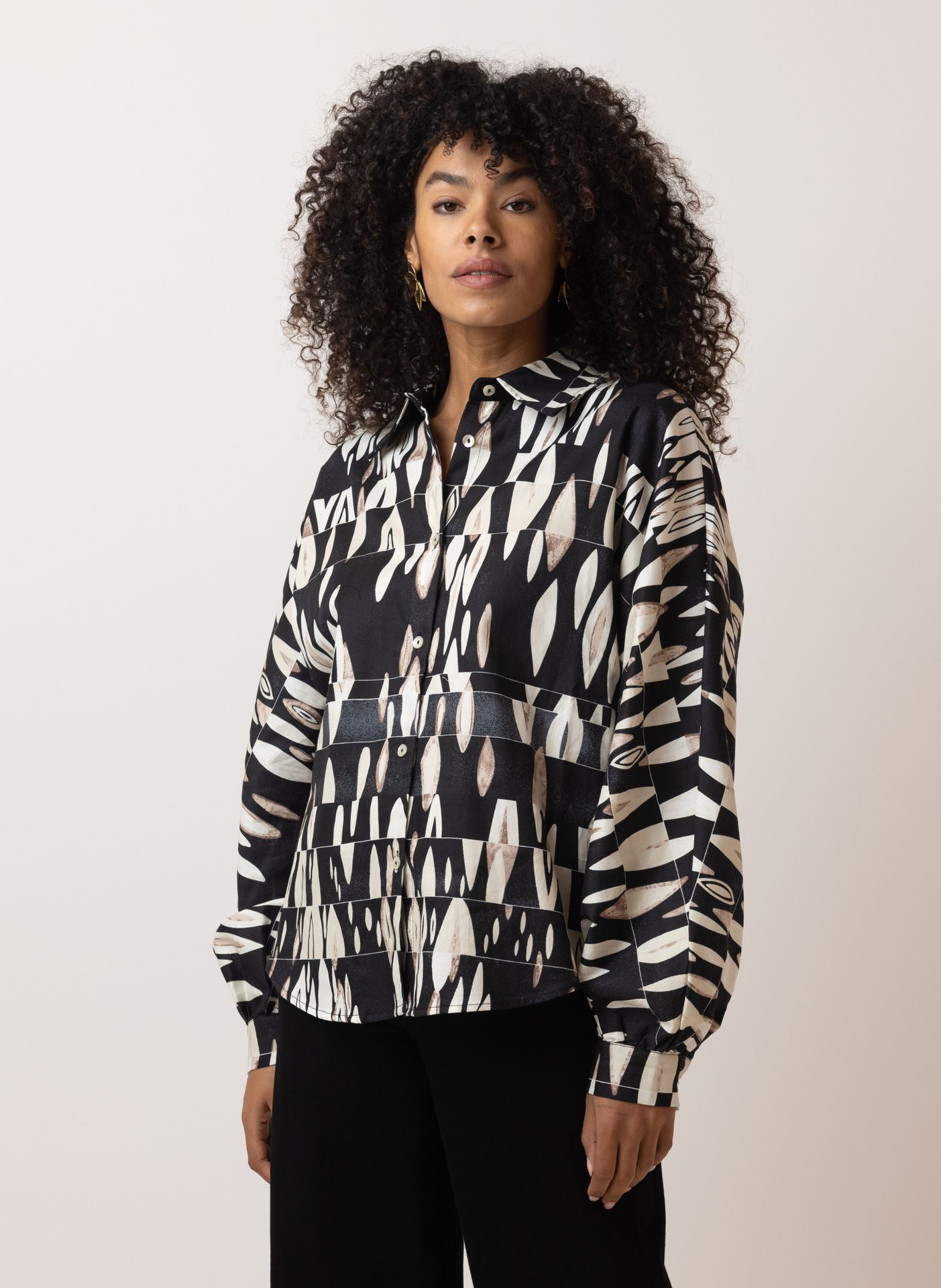 Norah Meerkleurige blouse black multicolor 215749-020