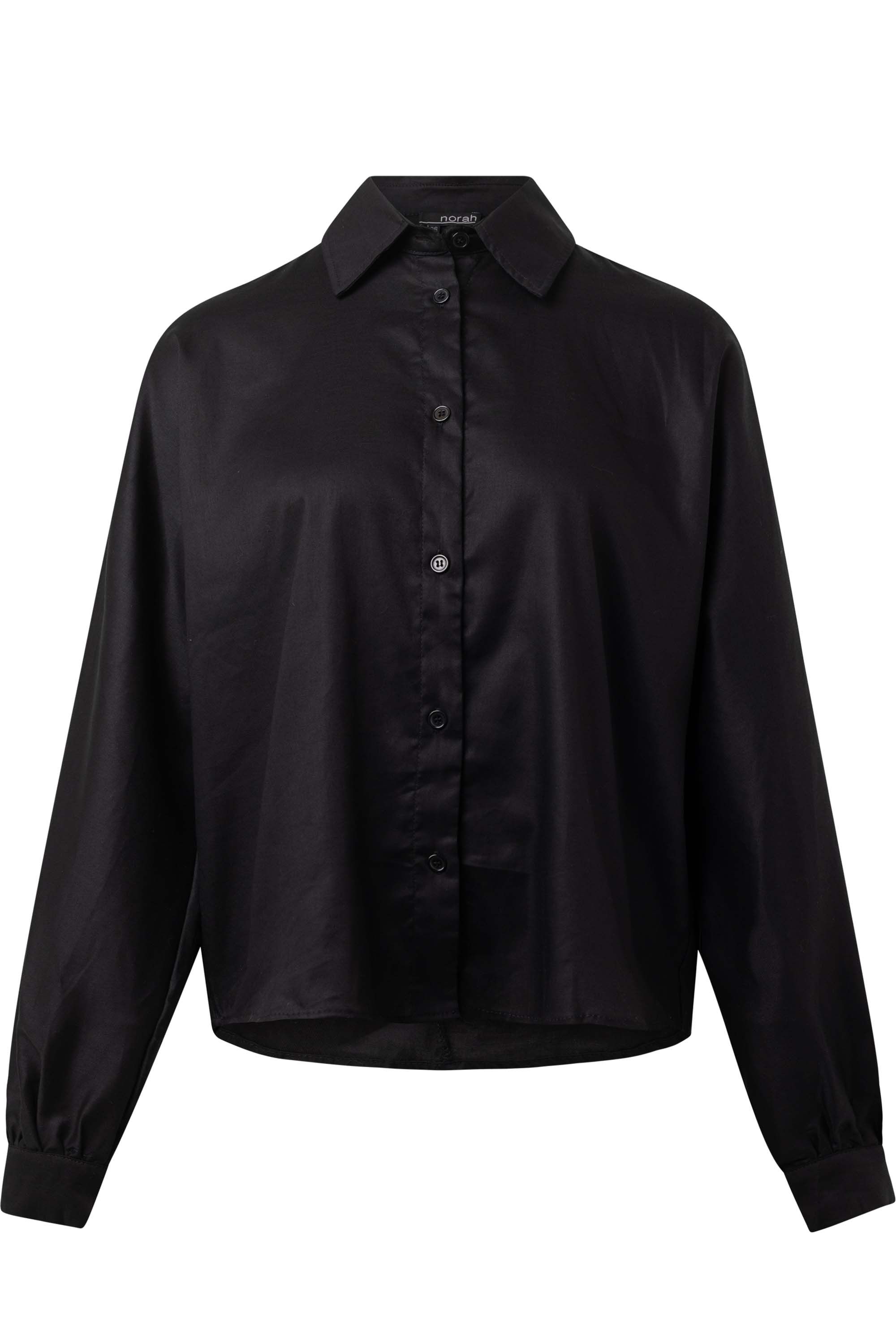 Norah Zwarte katoenen blouse black 215750-001