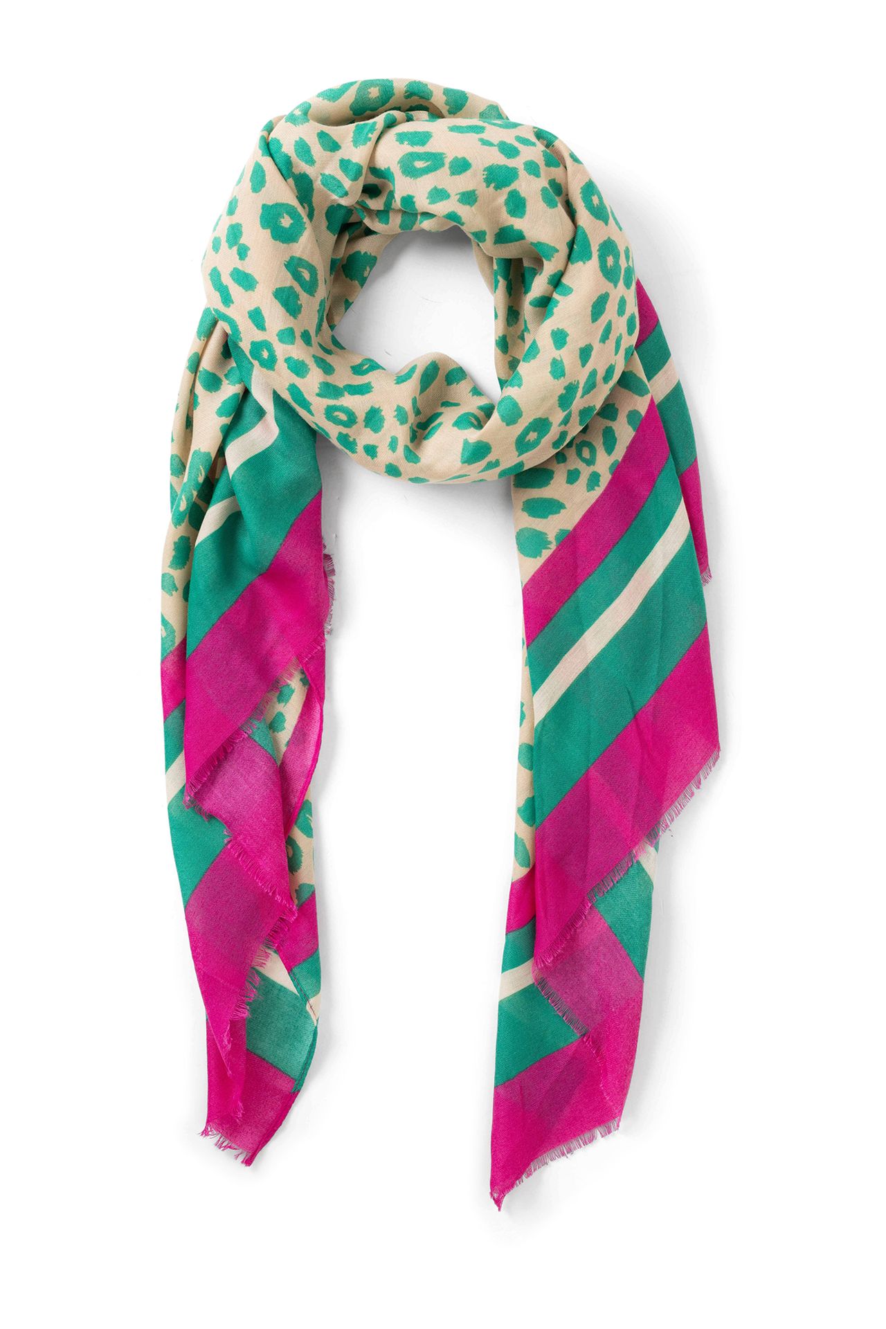 Norah Meerkleurige sjaal ecru multicolor 215766-122-ONE