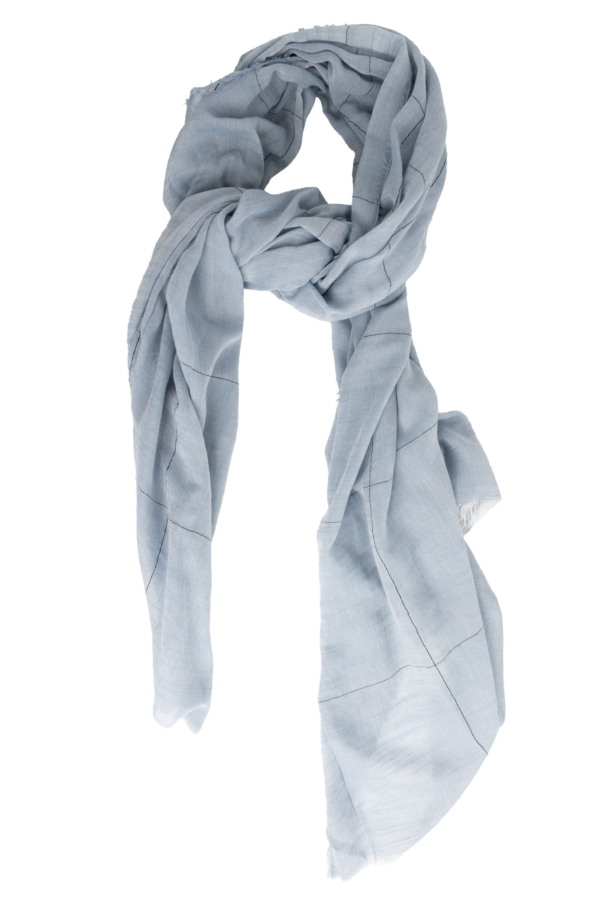 Norah Blauw/witte fijngeweven sjaal blue/white 215781-431-ONE