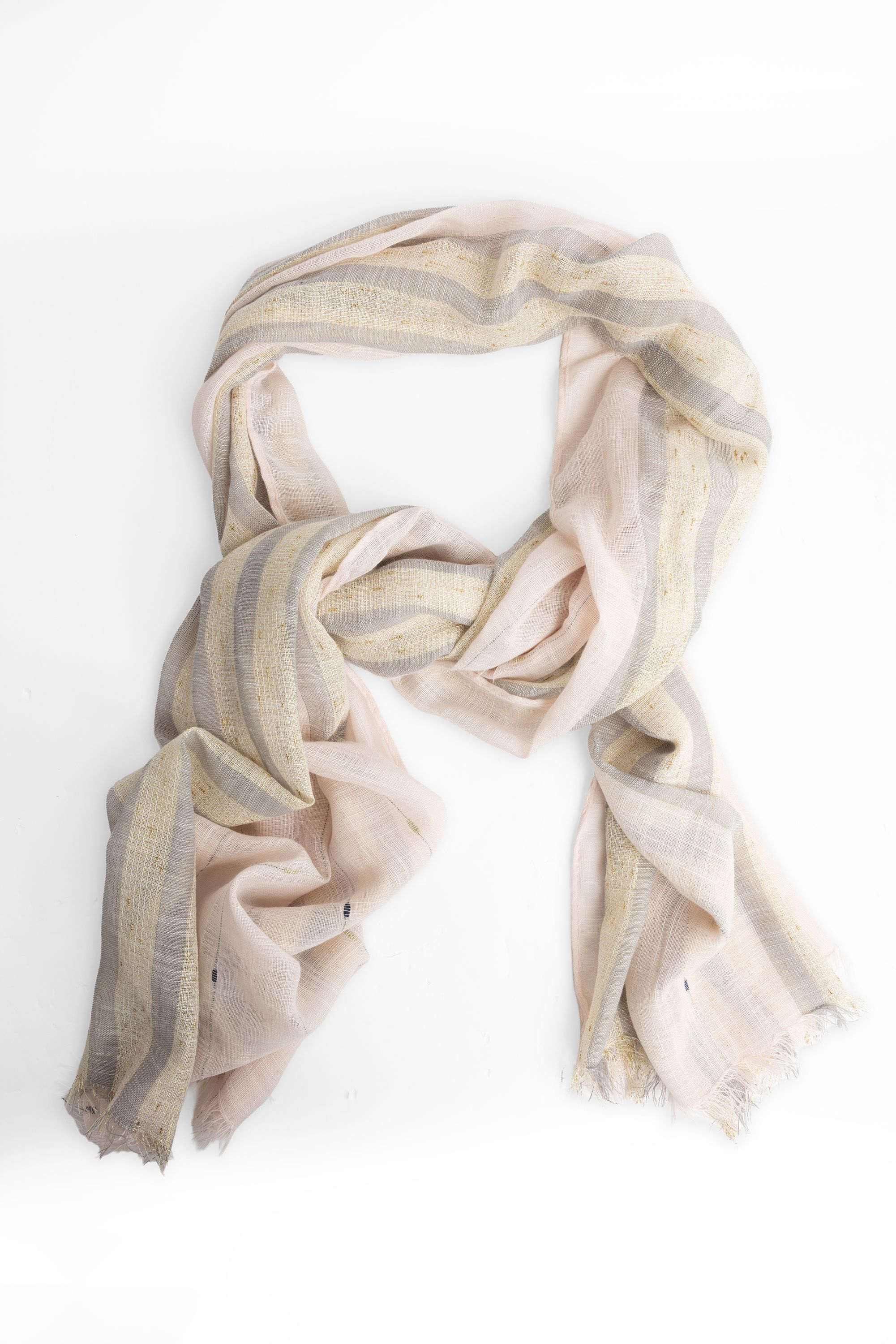 Norah Lichtroze sjaal met lurex light rose multicolor 215782-912